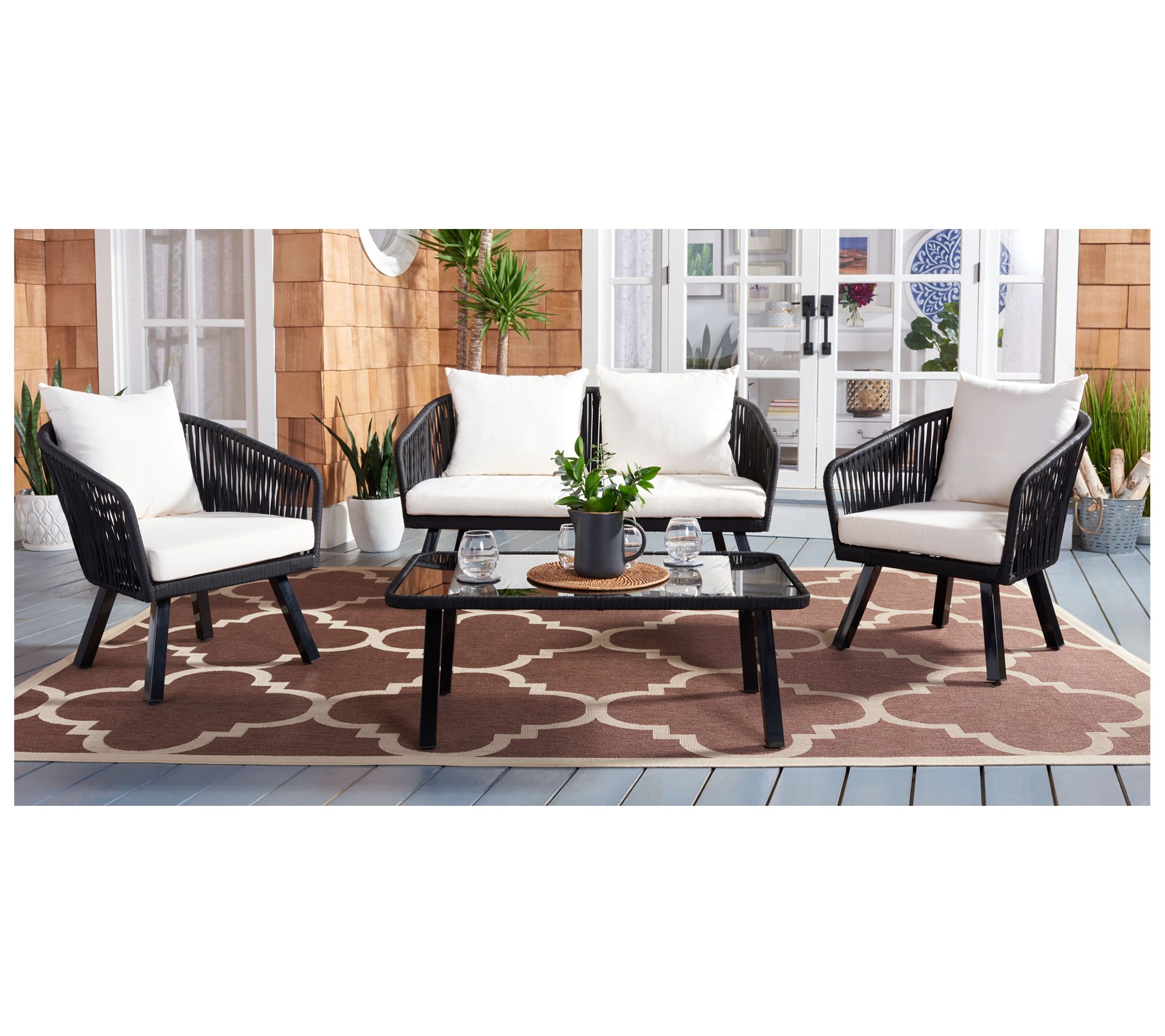 Safavieh Jorda 4 Piece Rope Living Set