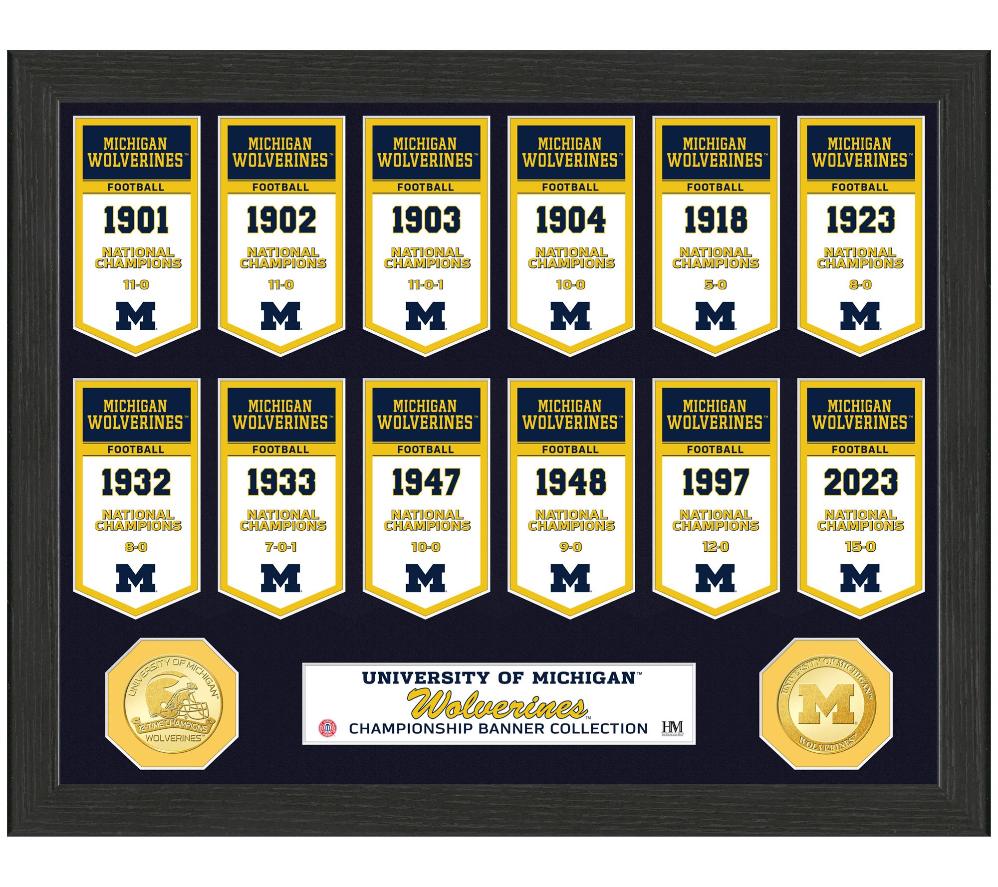 Highland Mint Michigan Wolverine Champs Banner Collection Coin