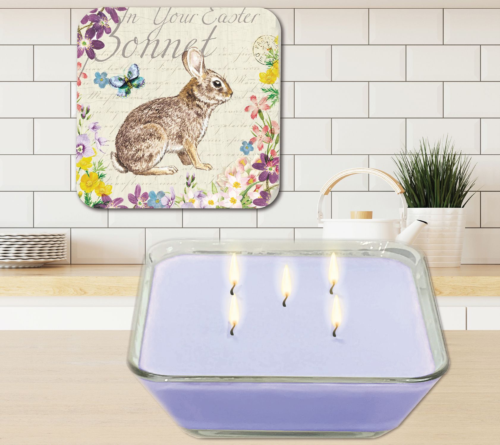 Courtside Market Easter Garden I Soy Wax Candle& Artboard