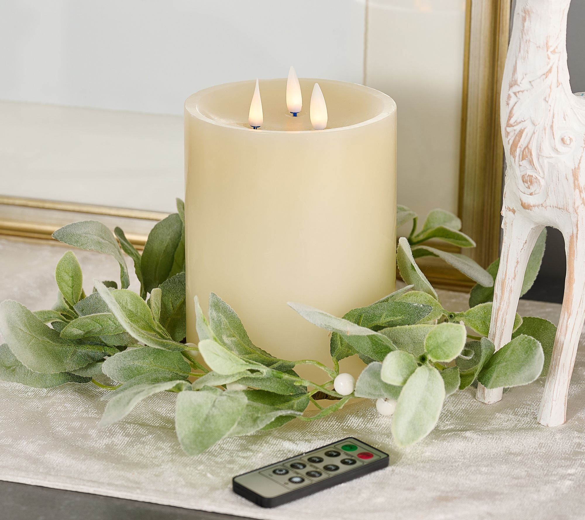 3-Wick 5"x6.5" Candlelight Wax Candle by Valerie