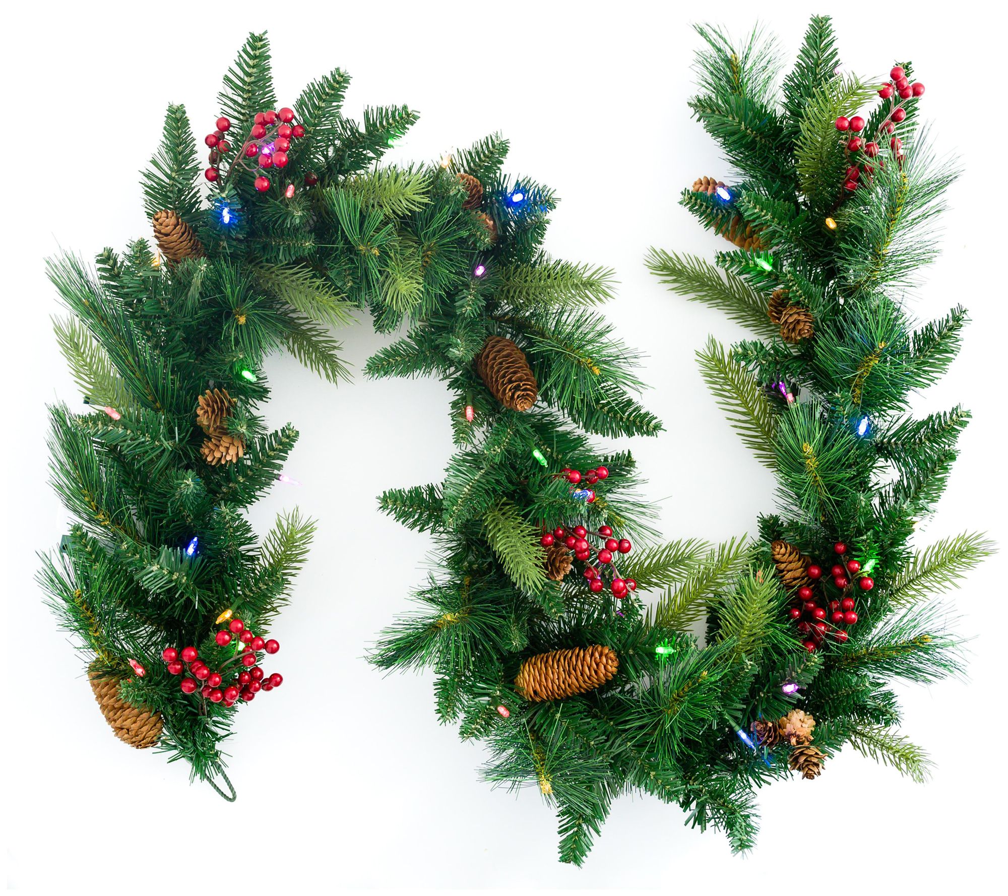 Celestial Lights Cone and Berry 12' Battery-Ope rated Garland