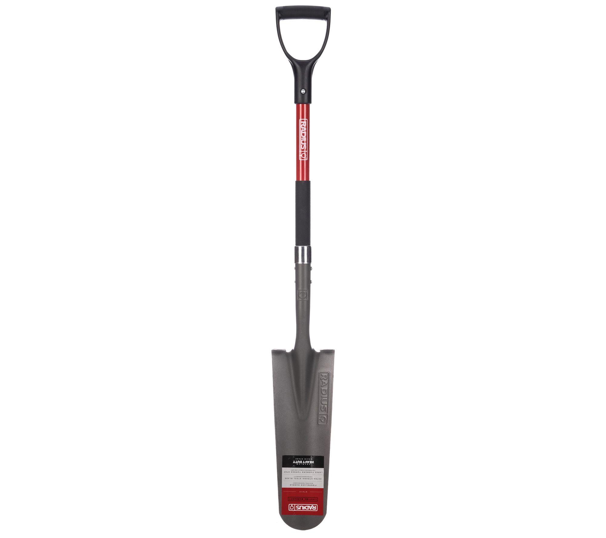 Radius Garden 46" D-Handle Drain Spade- Fibergl ss Shaft