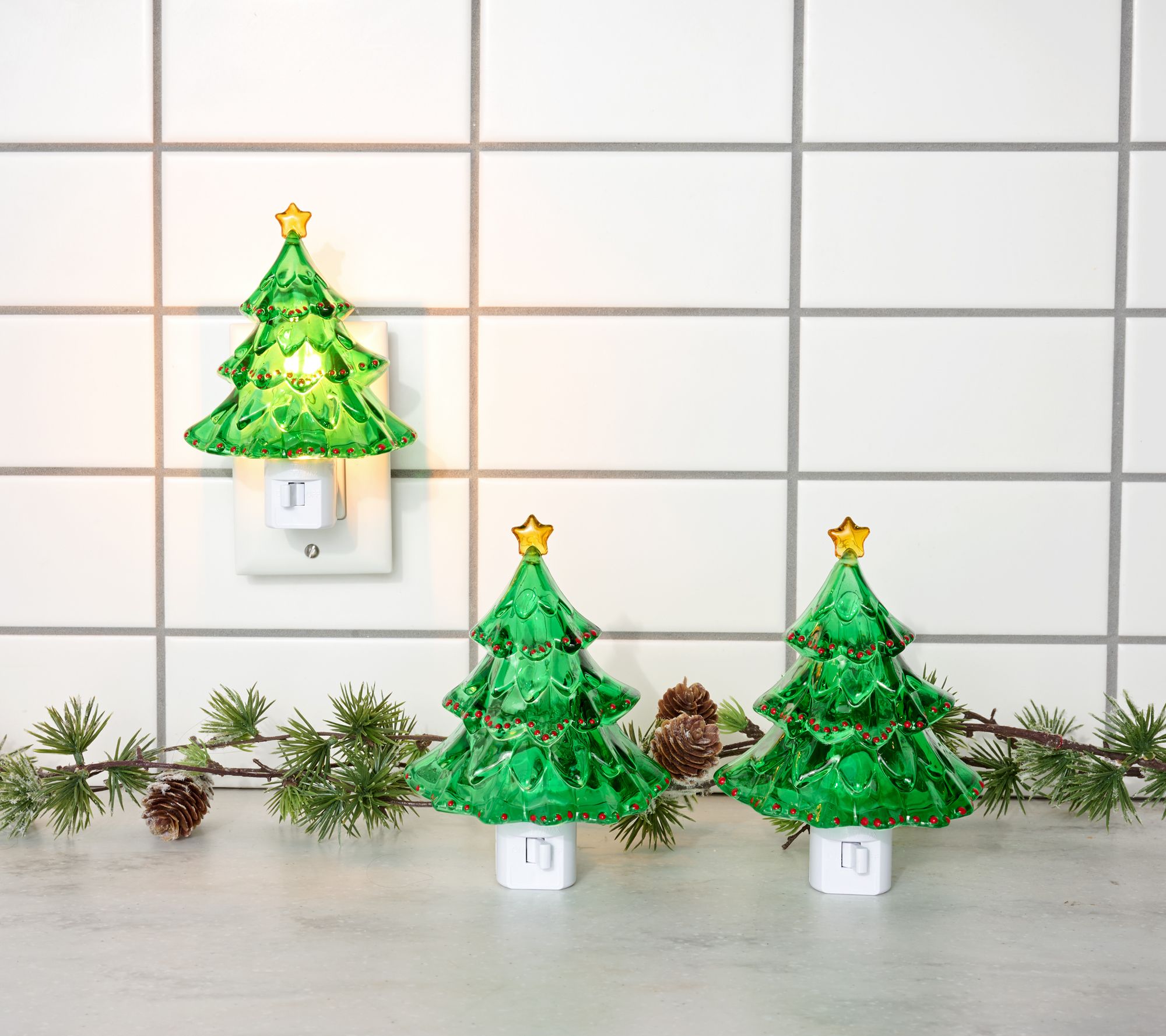 "As Is" Bethlehem Lights Set of 3 Plug-In Holiday Night Lights