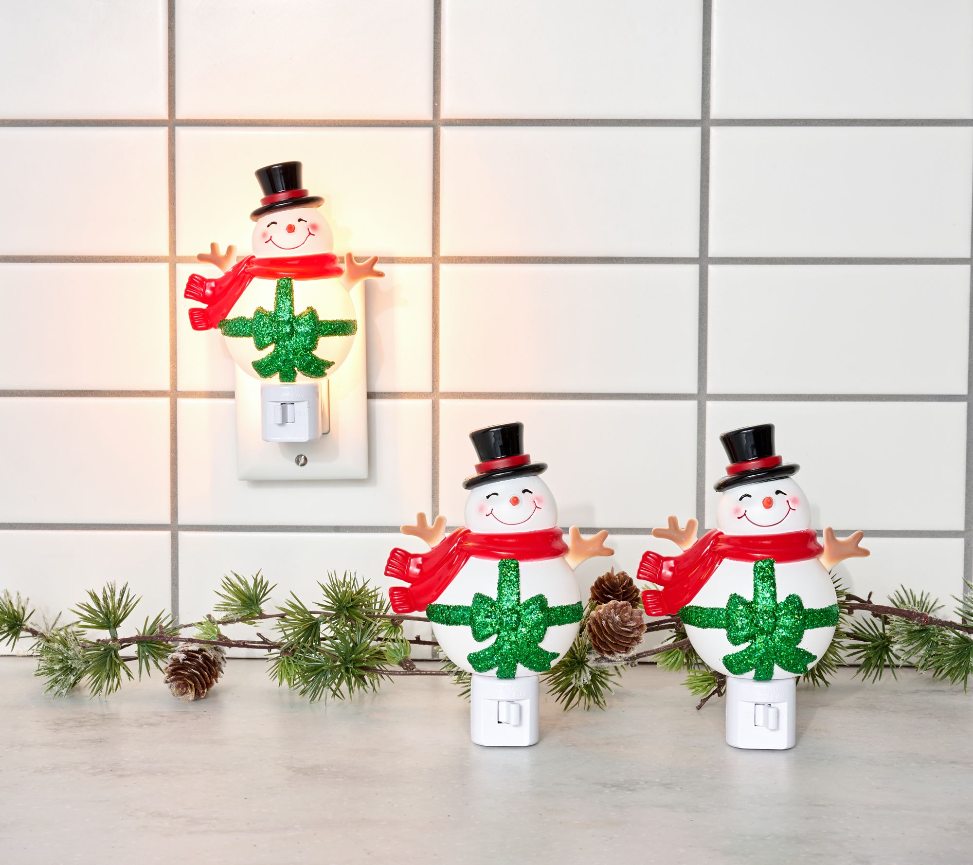 "As Is" Bethlehem Lights Set of 3 Plug-In Holiday Night Lights