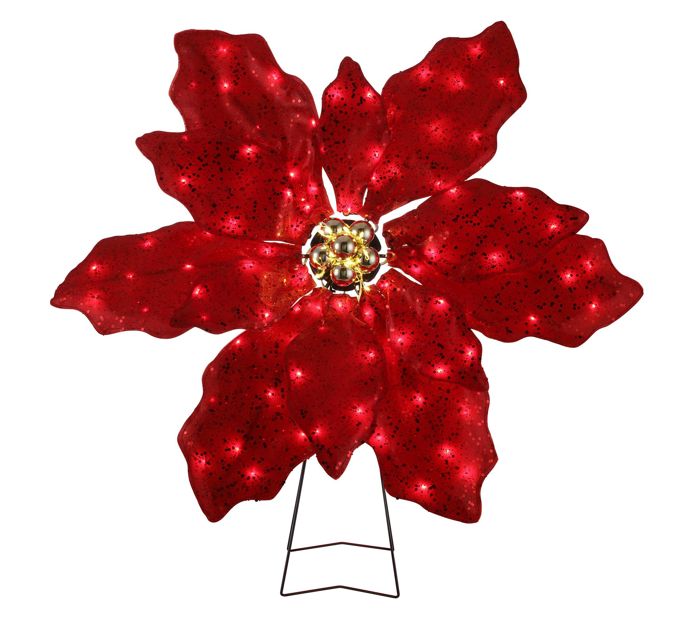 Mr. Christmas 35 in. Outdoor Twinkling LED Poinsettia