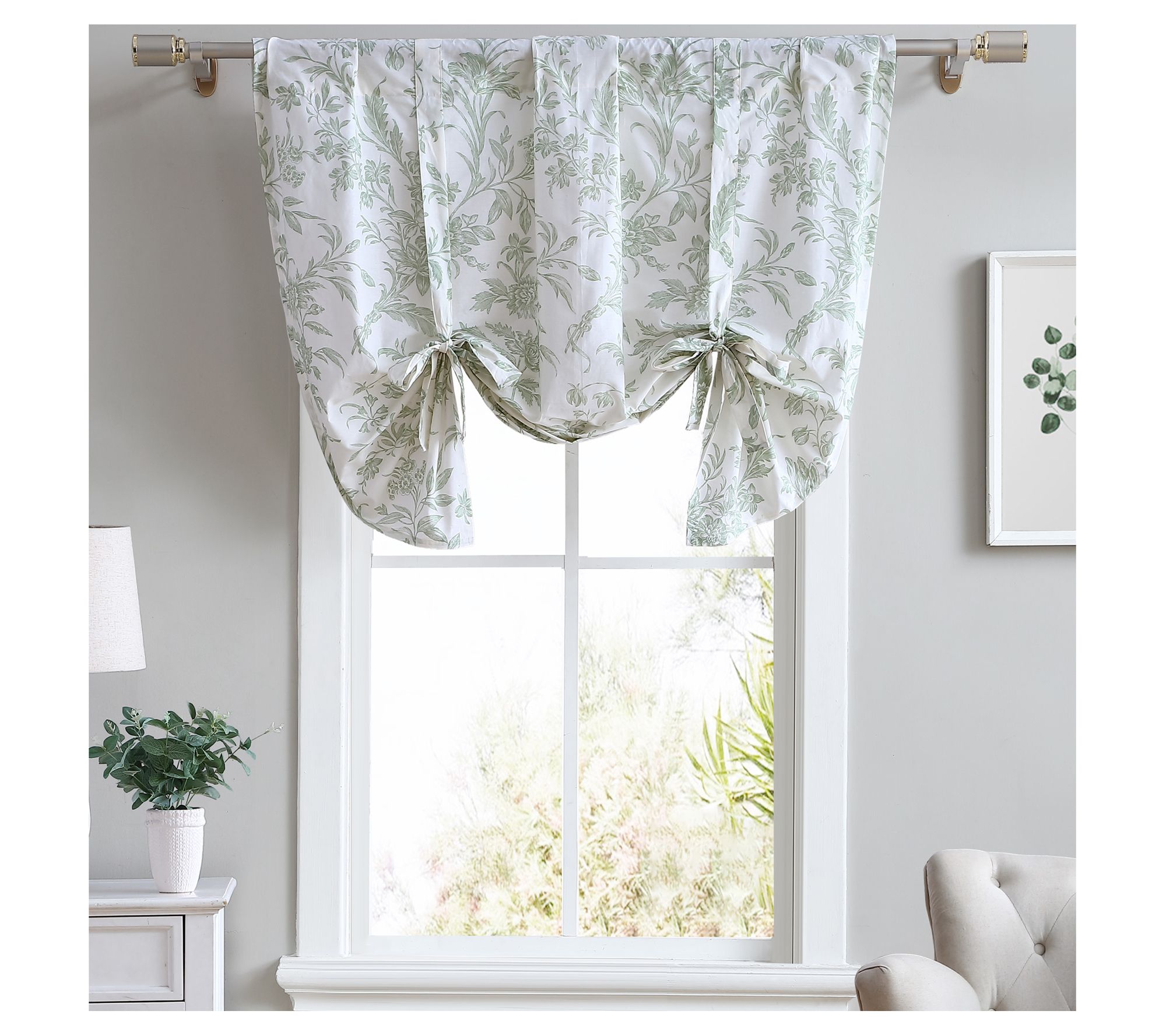 Laura Ashley Natalie 50X25 Floral Window Valance