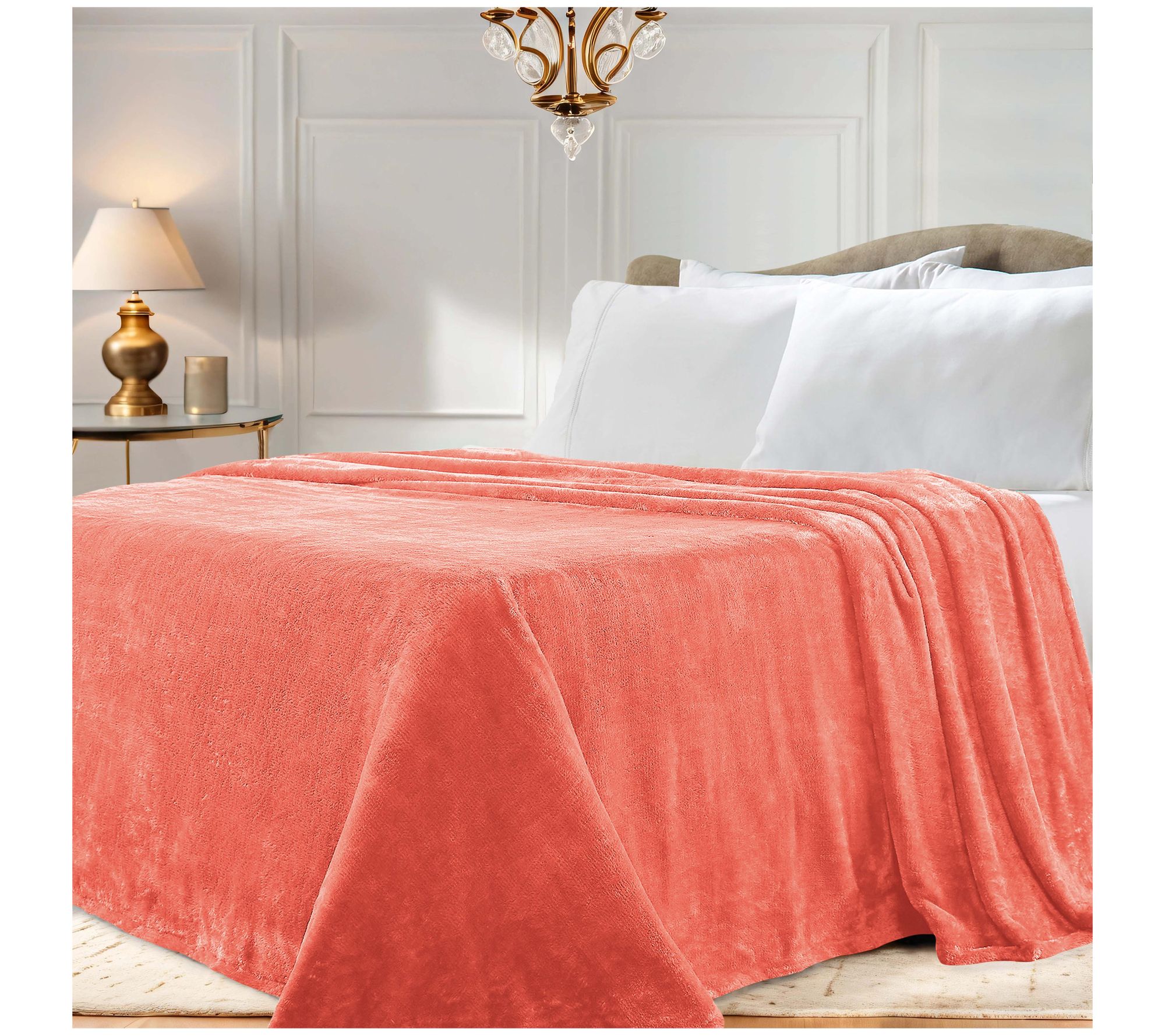 Superior Solid Fleece Medium Weight Fluffy SoftBlanket King