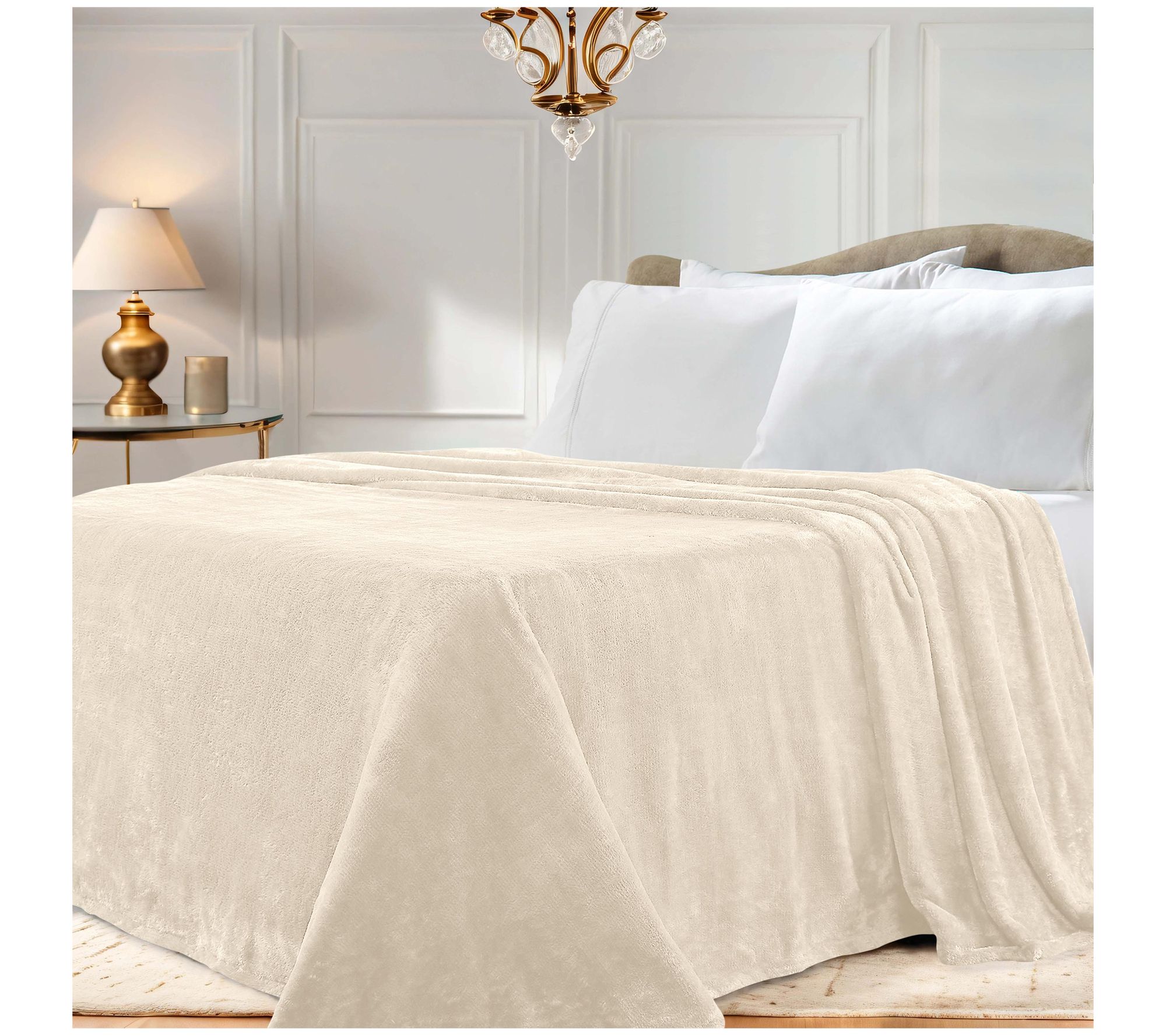 Superior Solid Fleece Medium Weight Fluffy SoftBlanket King