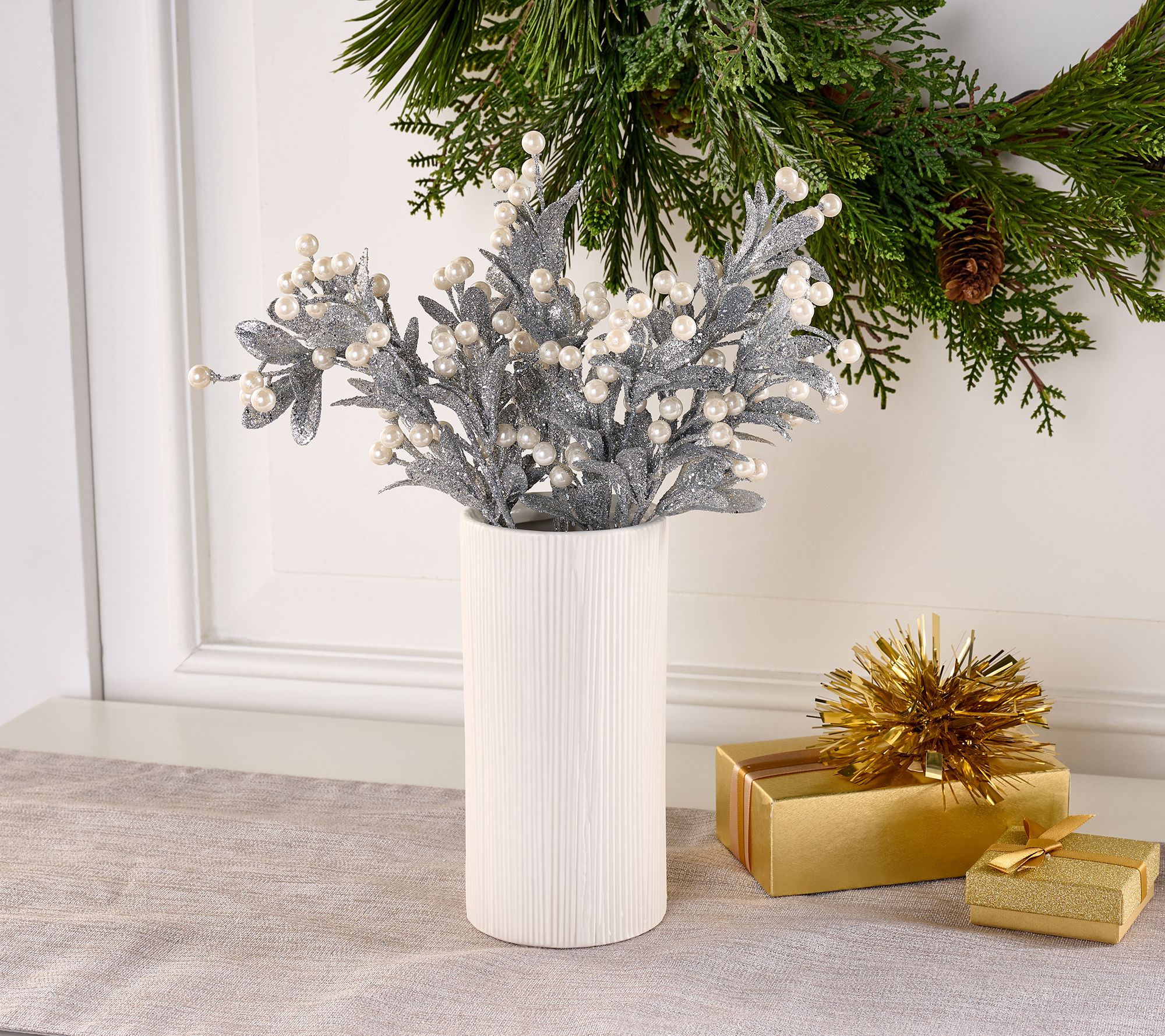 Set of 8 Glittered Pearl Picks by Valerie