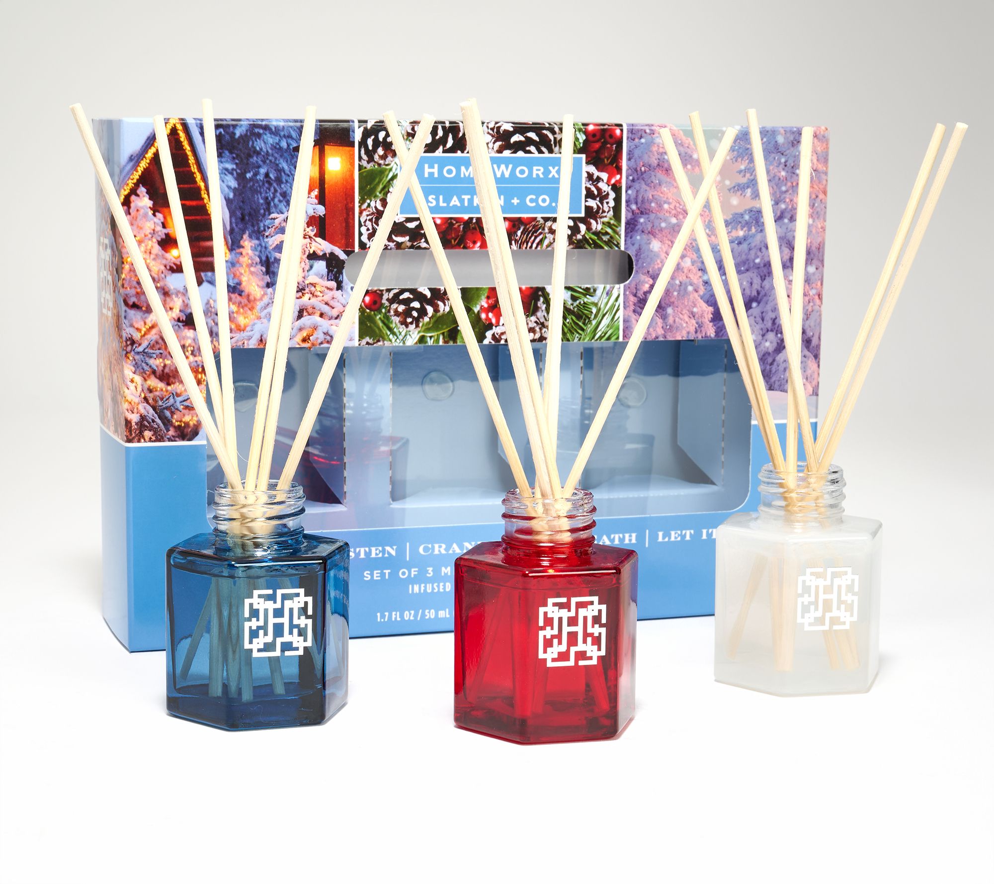 HomeWorx by Slatkin + Co. S/3 Mini Reed Diffuser Gift Set