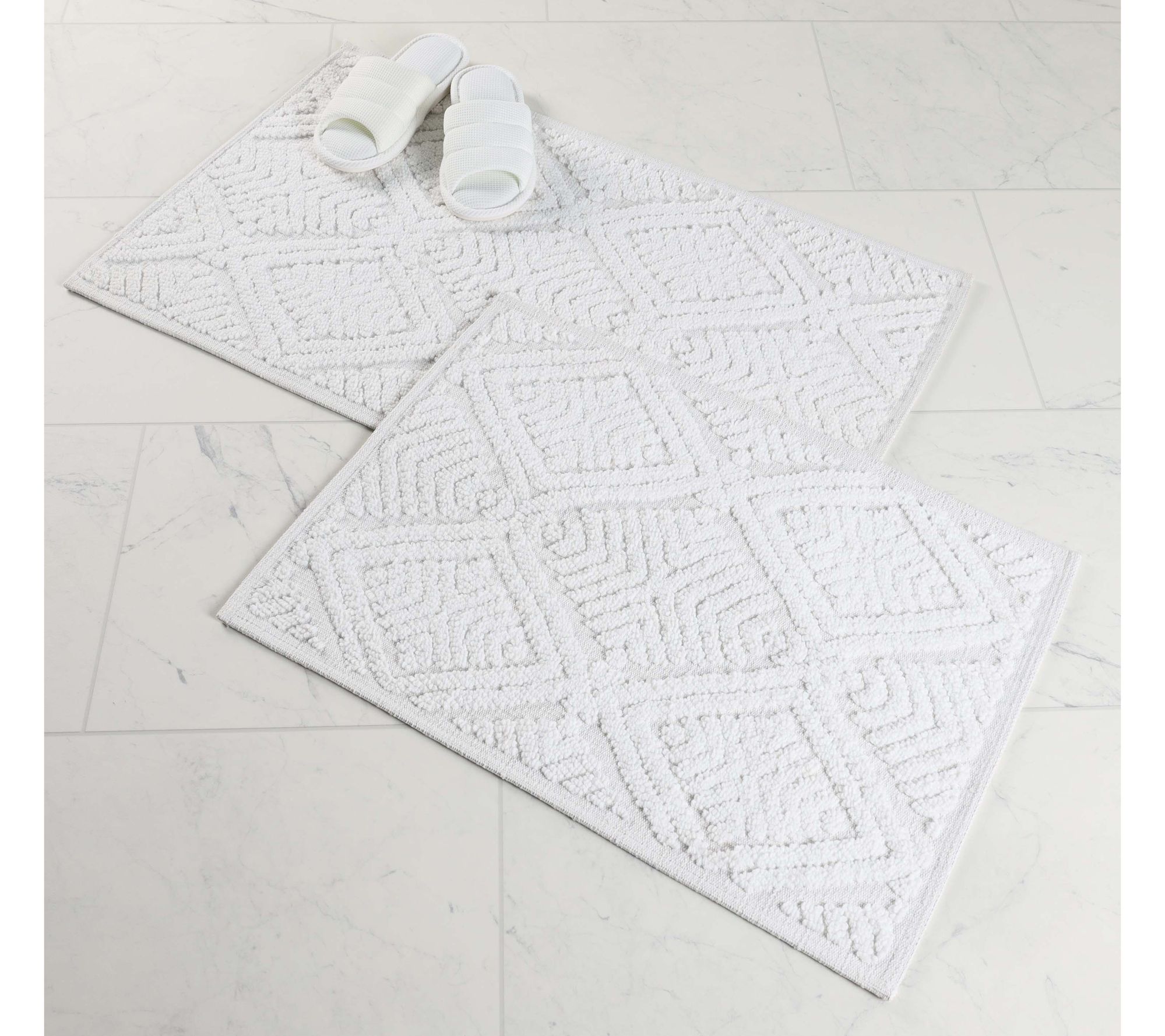 Superior 2-Piece Ceton Geometric Bath Rug Set,Large