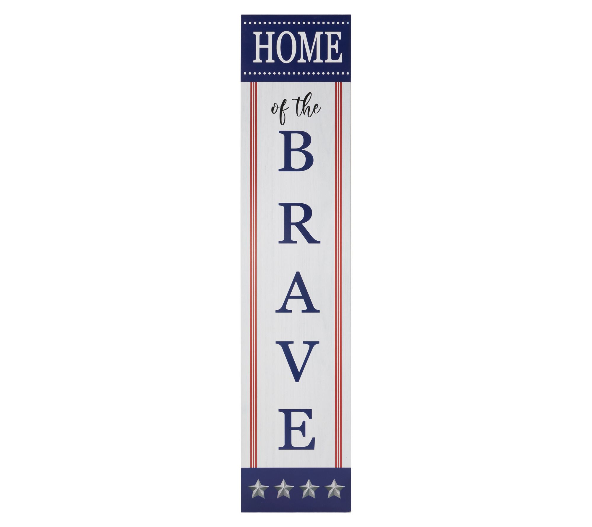 Northlight Patriotic "Home of the Brave" Porch oard - 36"