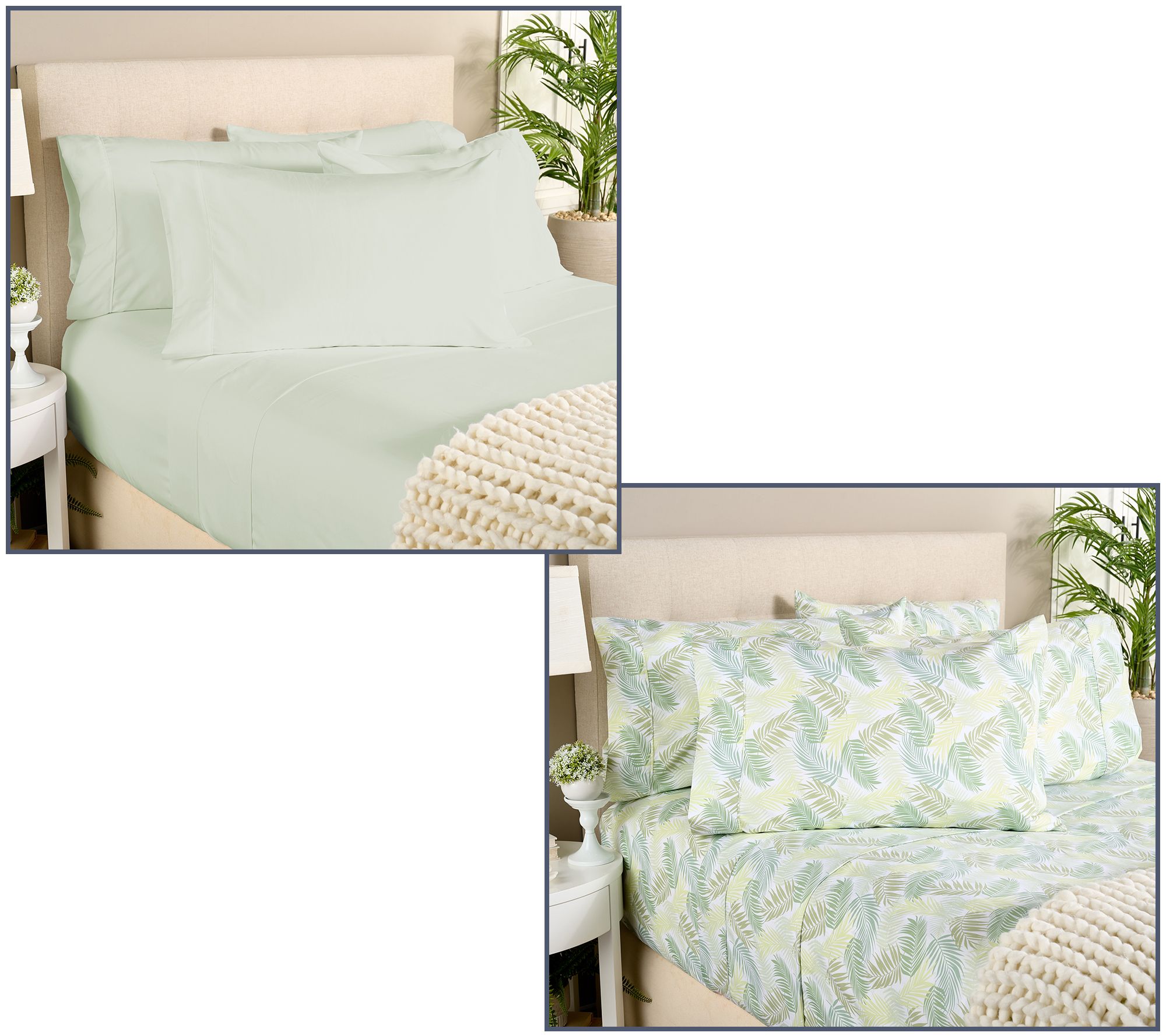 "As Is" Home Reflections 2pk Double Brushed Sheet Sets w/ Extra Cases