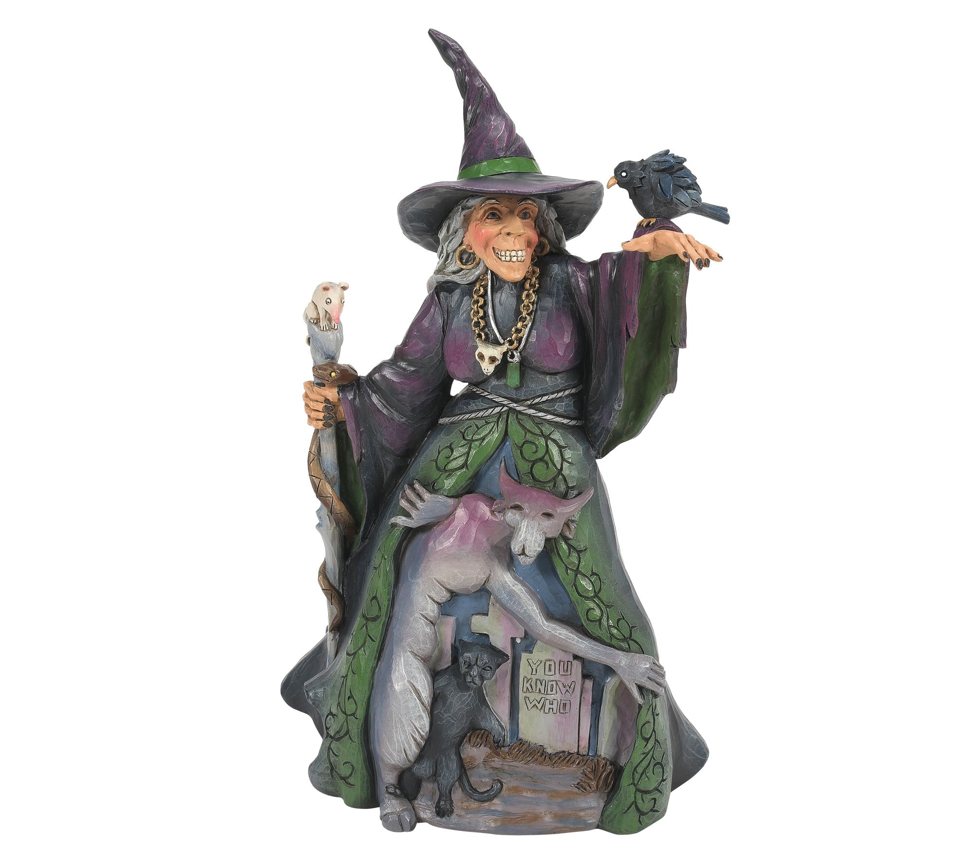 Jim Shore Heartwood Creek Evil Witch with Graveyard Figurine