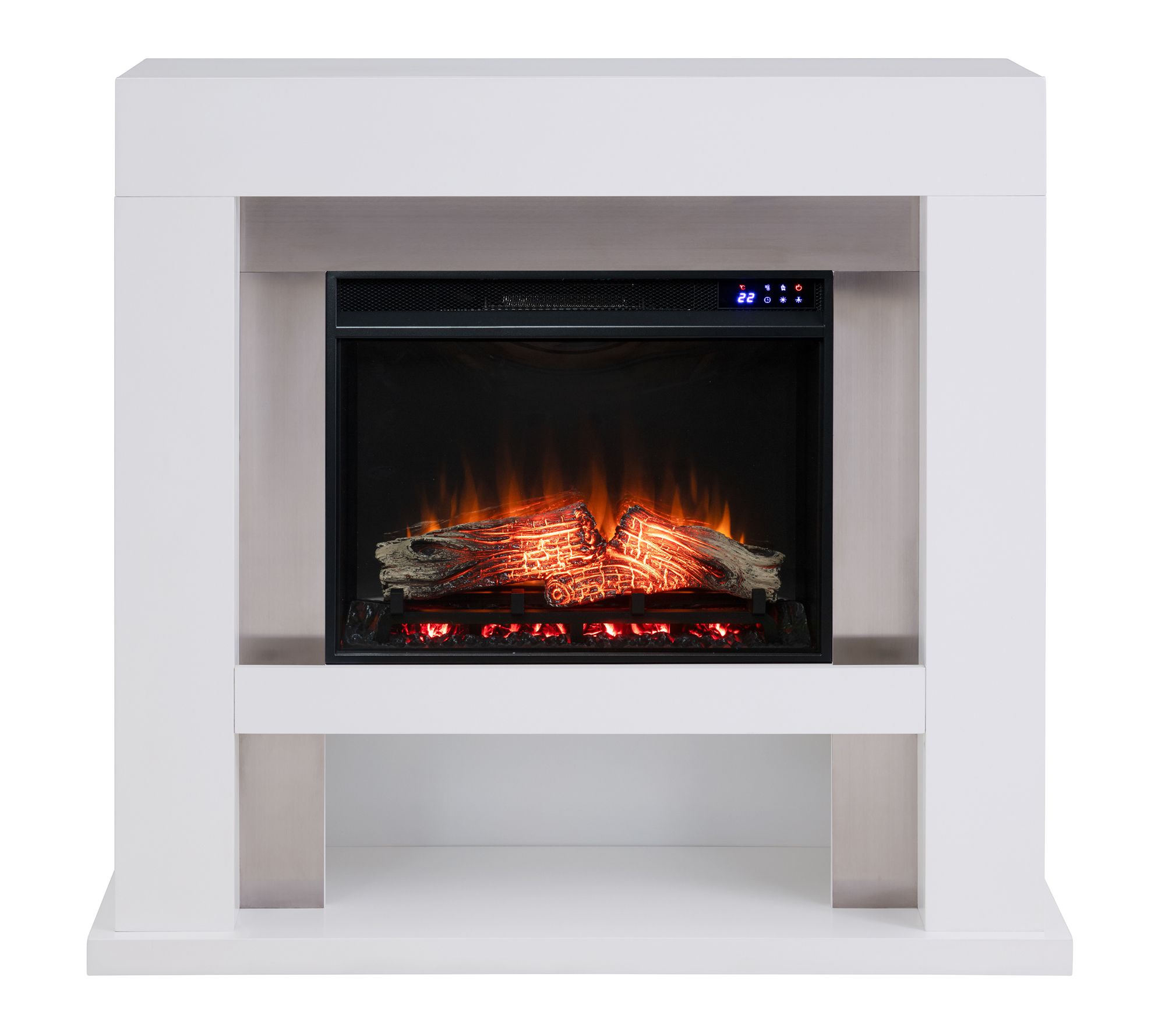 SEI Lirrington Stainless Steel Touch Screen Electric Fireplace