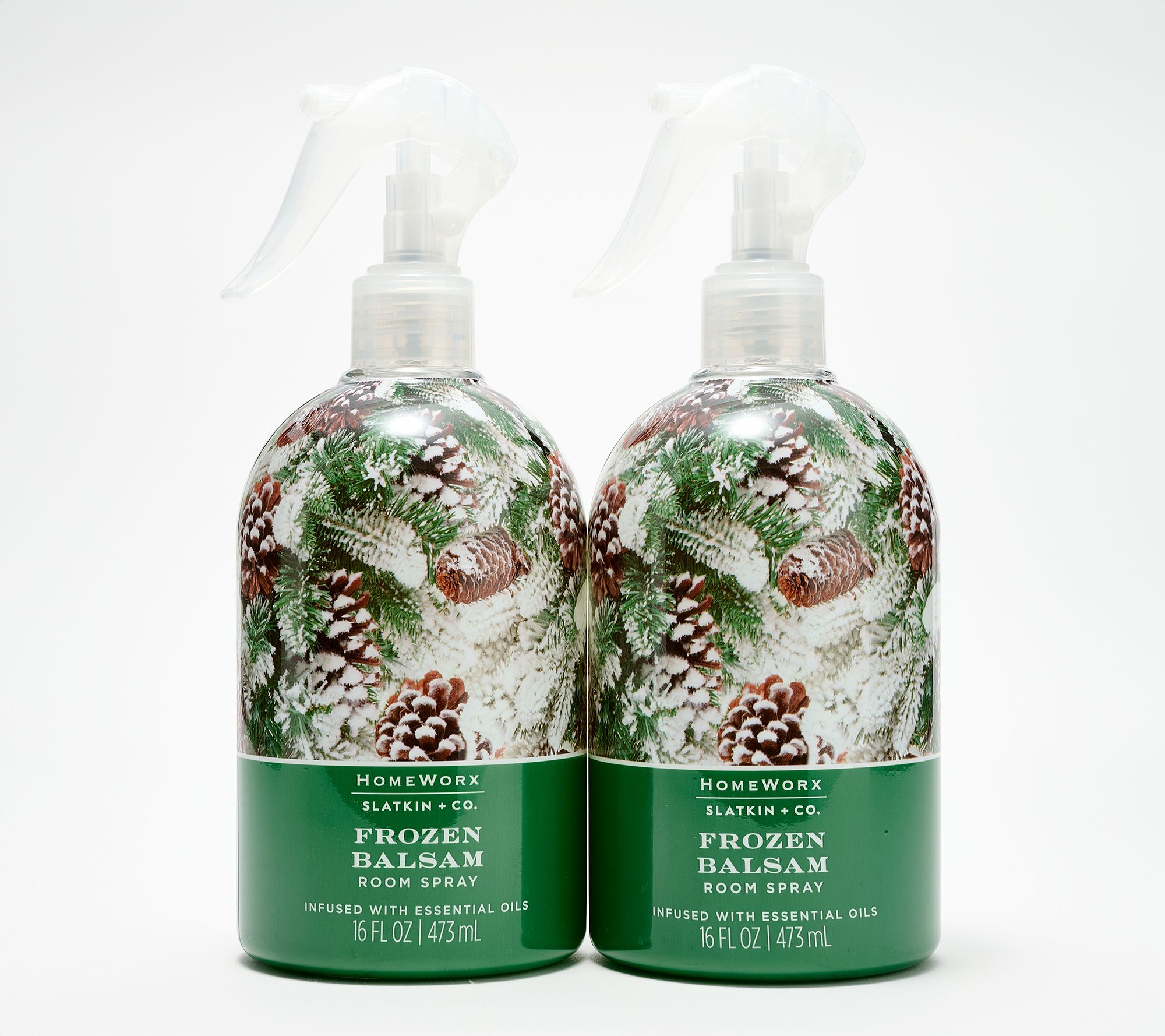 "As Is" HomeWorx by Slatkin + Co. S/2 16ozHoliday Room Sprays