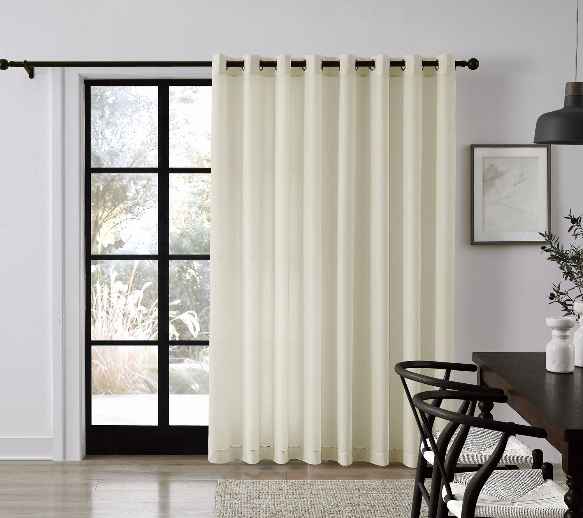 Sheer Barrier Embossed Privacy Liner 100x95 Grommet Patio Door