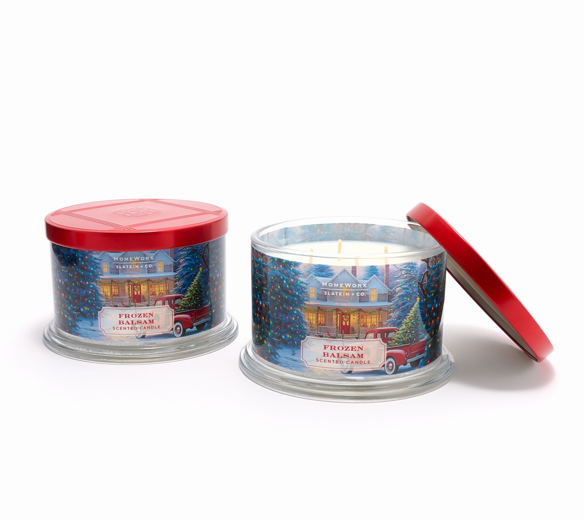 "As Is" HomeWorx by Slatkin + Co. S/2 18oz Frozen Balsam Candles