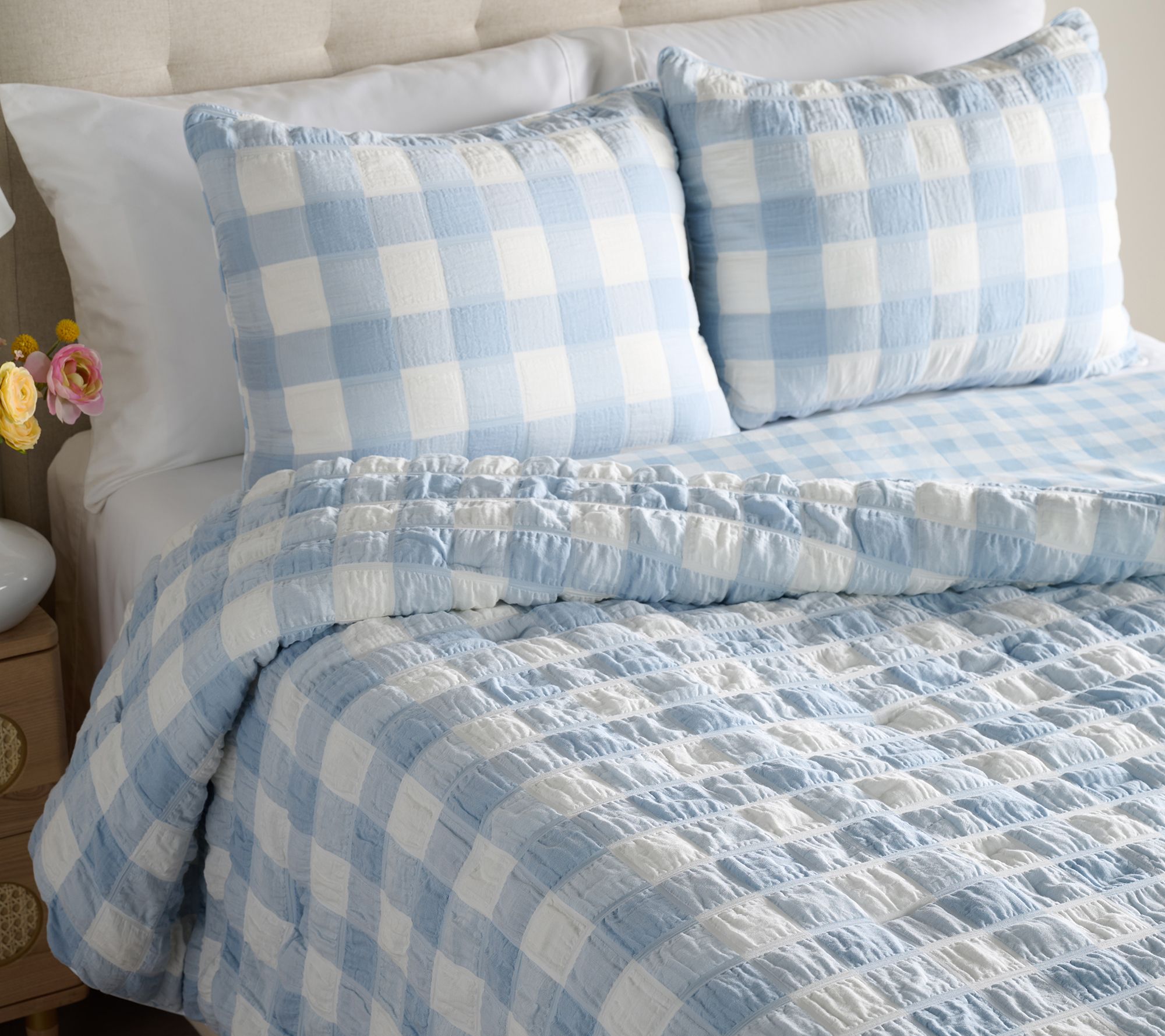 Home Reflections 3pc Seersucker Comforter Set Twin