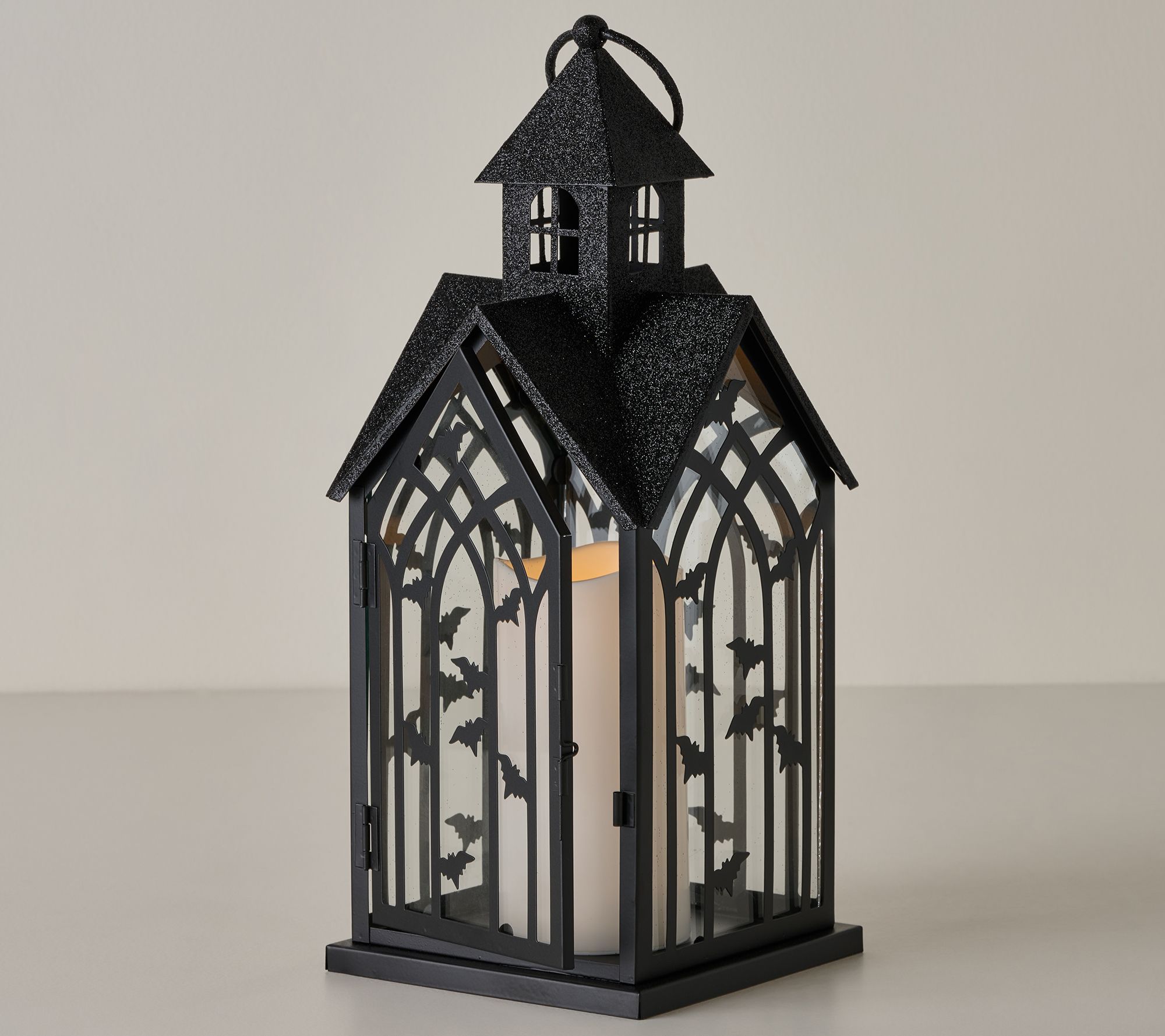 Hay & Harvest 14" Haunted House Lantern with Remote