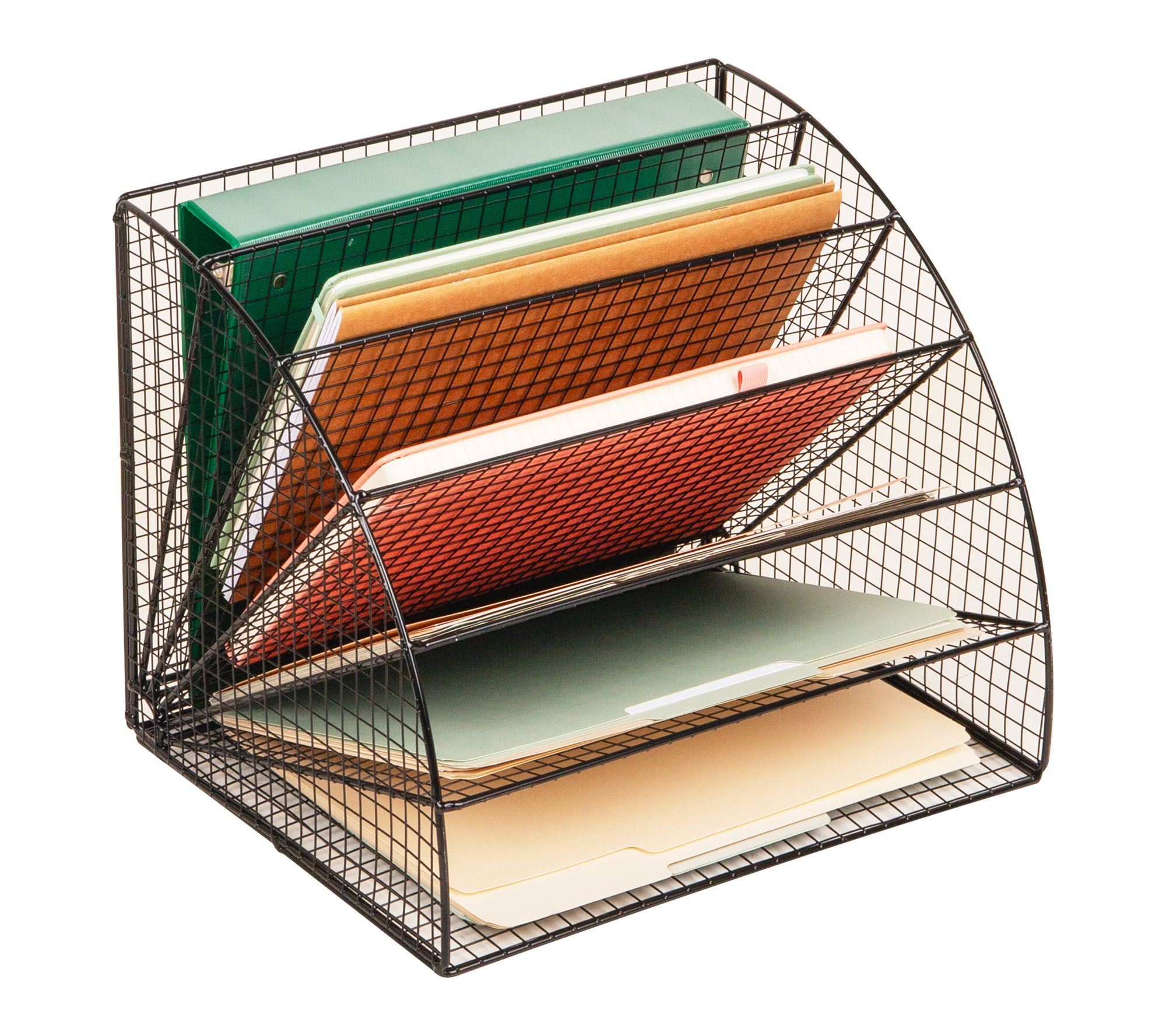Mind Reader 6 Tier Fan-Shaped Desktop File Organizer