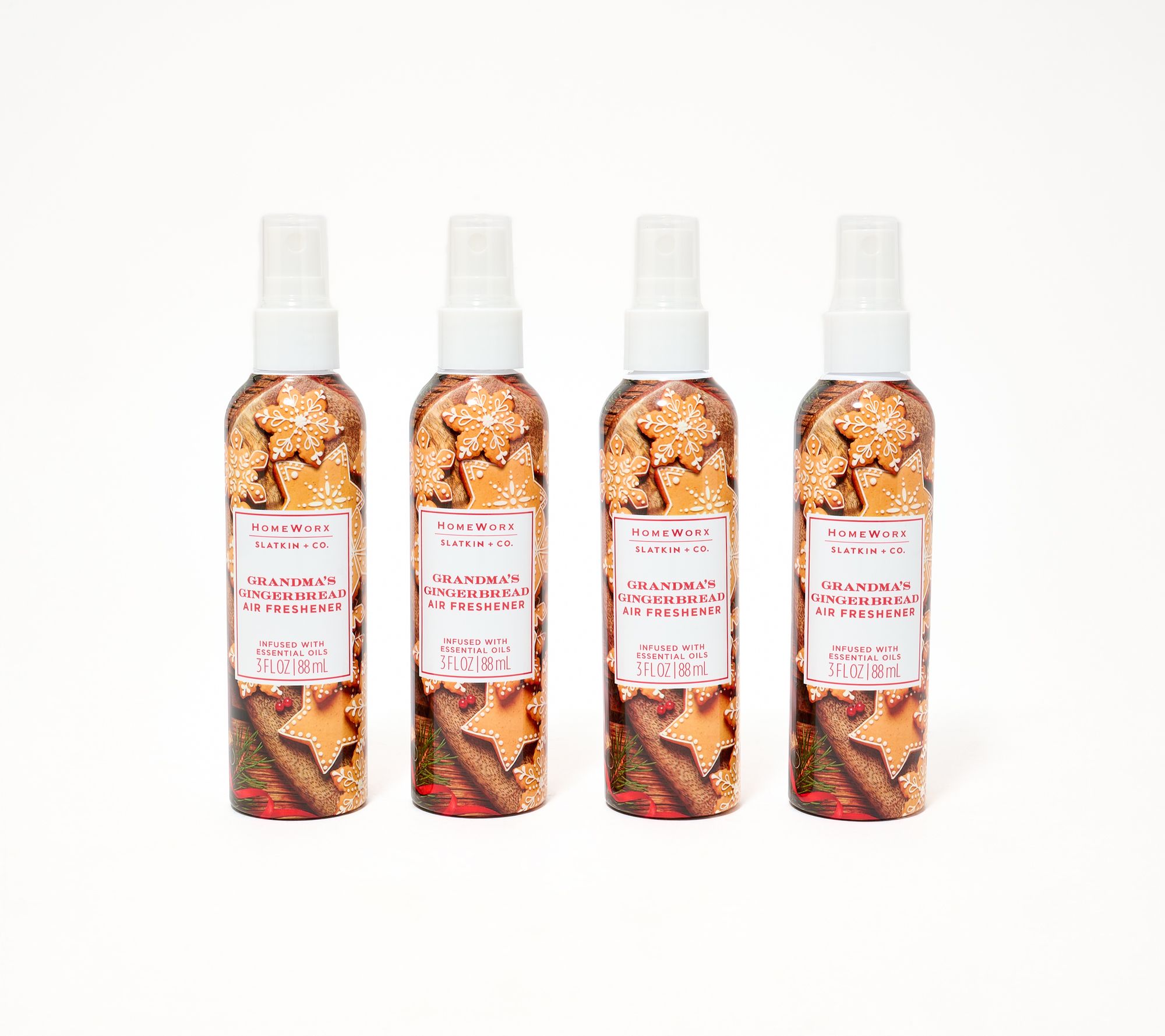 HomeWorx by Slatkin + Co. Set of 4 Holiday Classic Travel Sprays