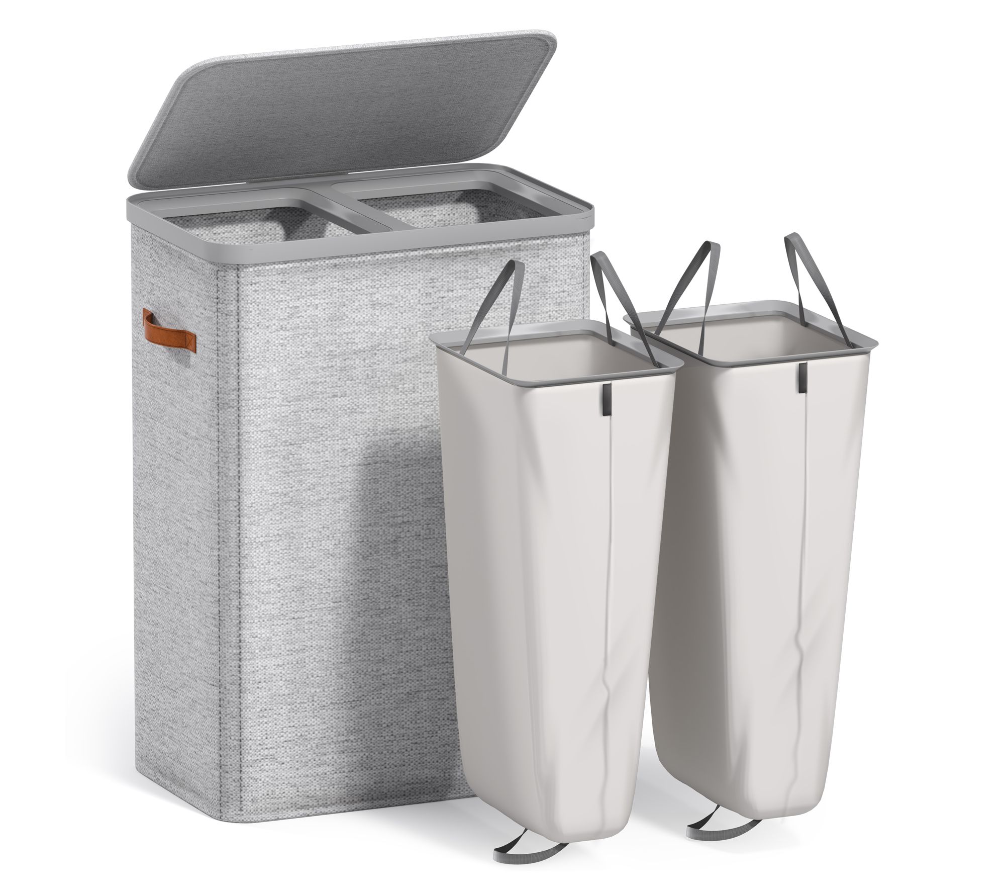 Sorbus Fabric Laundry Hamper -Collapsible 2 -Compartment