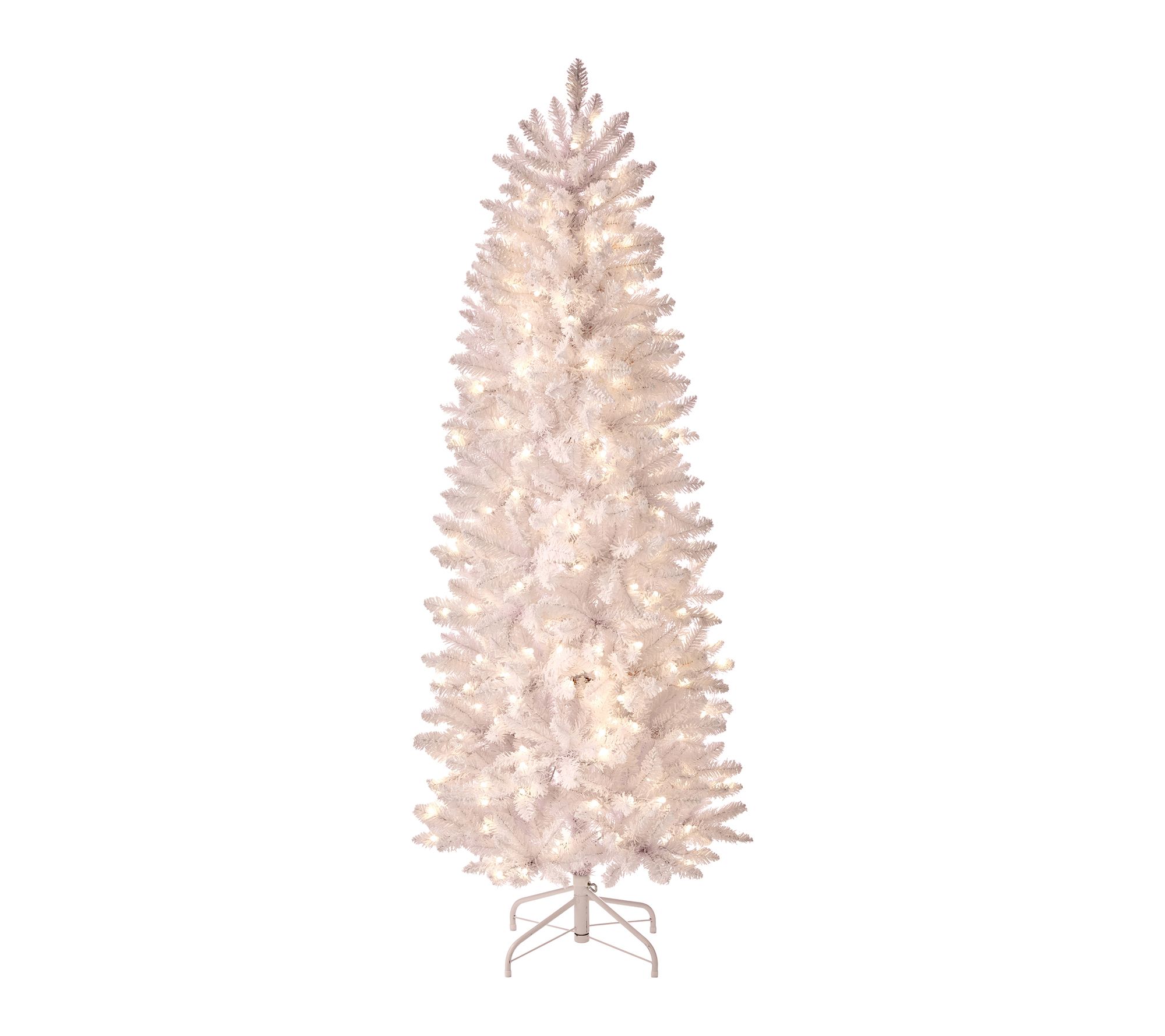 6' LED Snowball Pencil Spruce Christmas Tree by Valerie