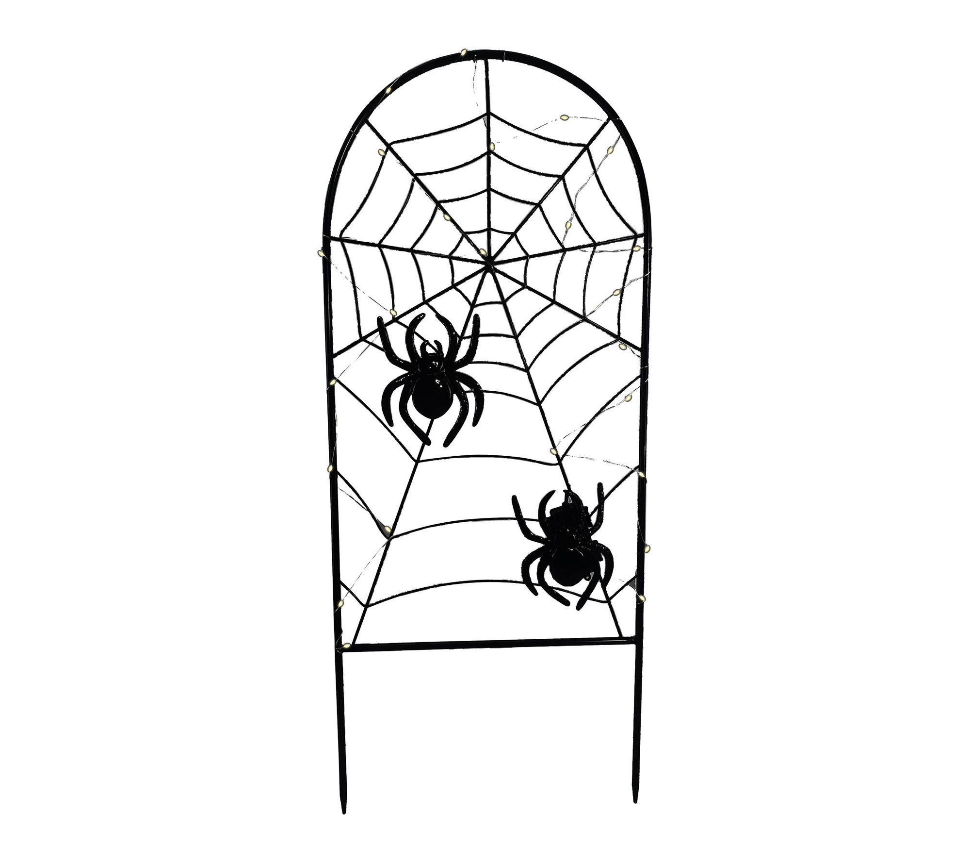 Haunted Hill Farm 31-in. LED Metal Spiderweb with Stake