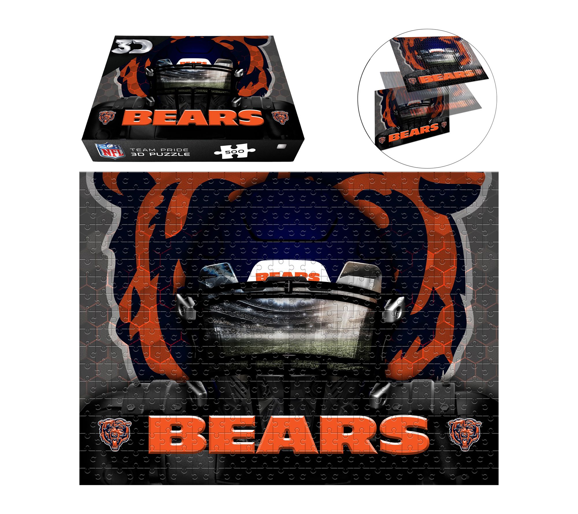NFL Officially Licensed Team Pride 500-Piece 3D Puzzle