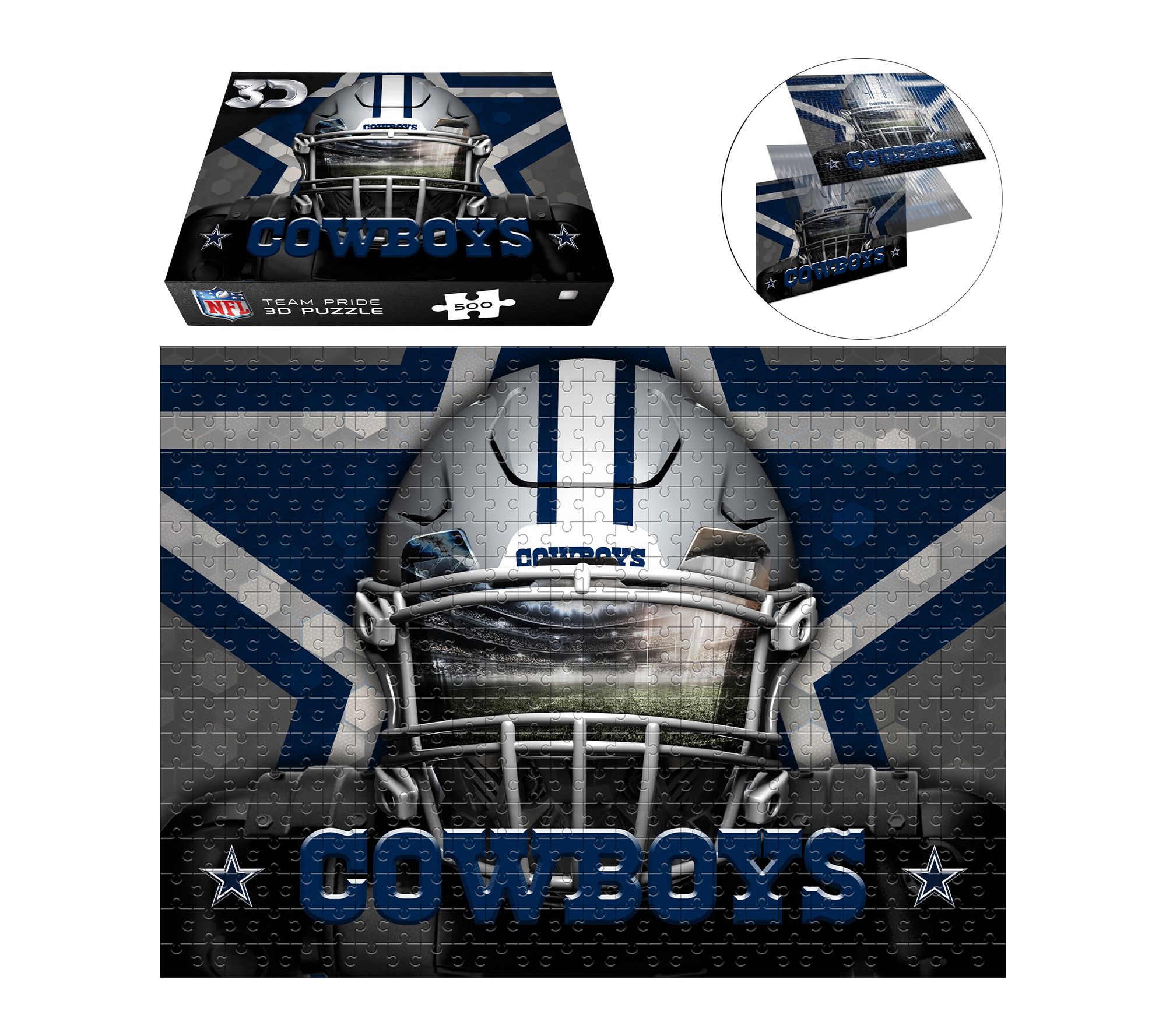 NFL Officially Licensed Team Pride 500-Piece 3D Puzzle