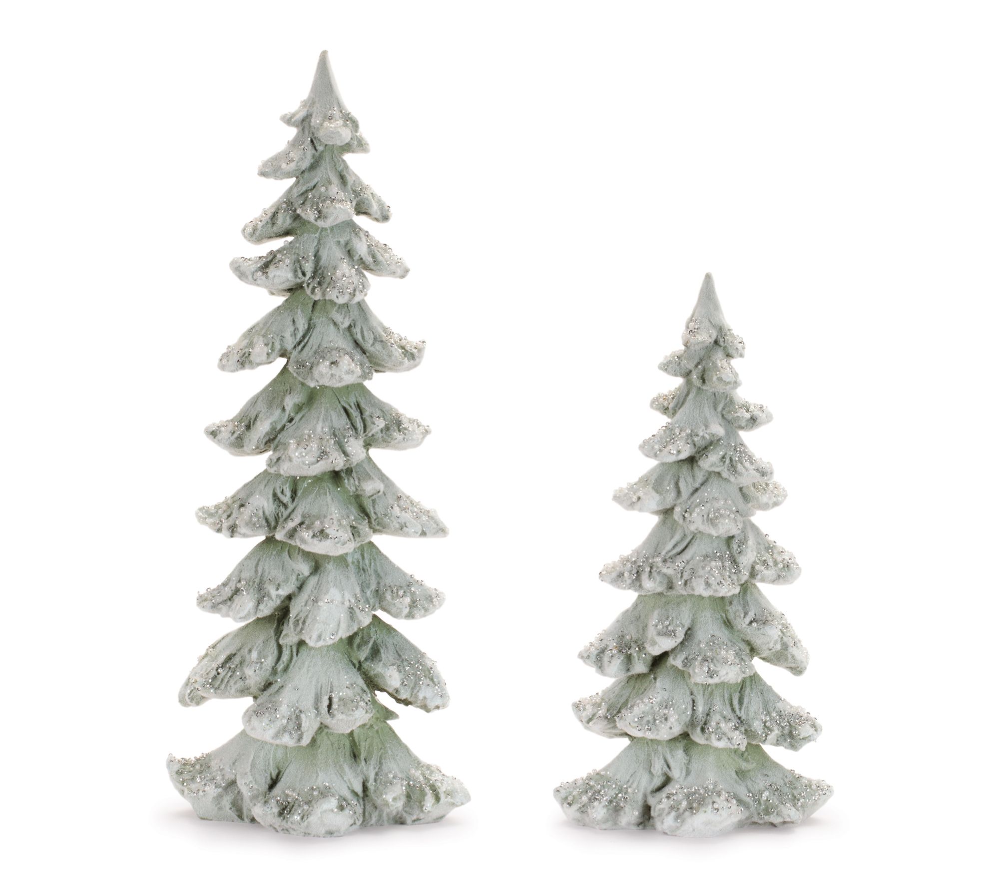 Melrose Frosted Evergreen Tree (Set of 2)
