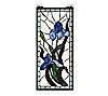 Tiffany Style Iris Window Panel