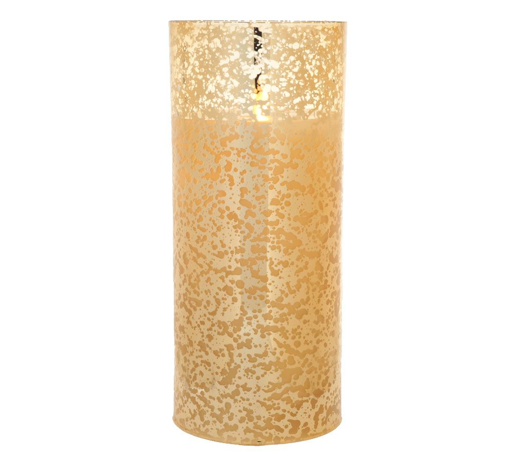 Luminara 8" Mercury Glass Flameless Candle with Timer