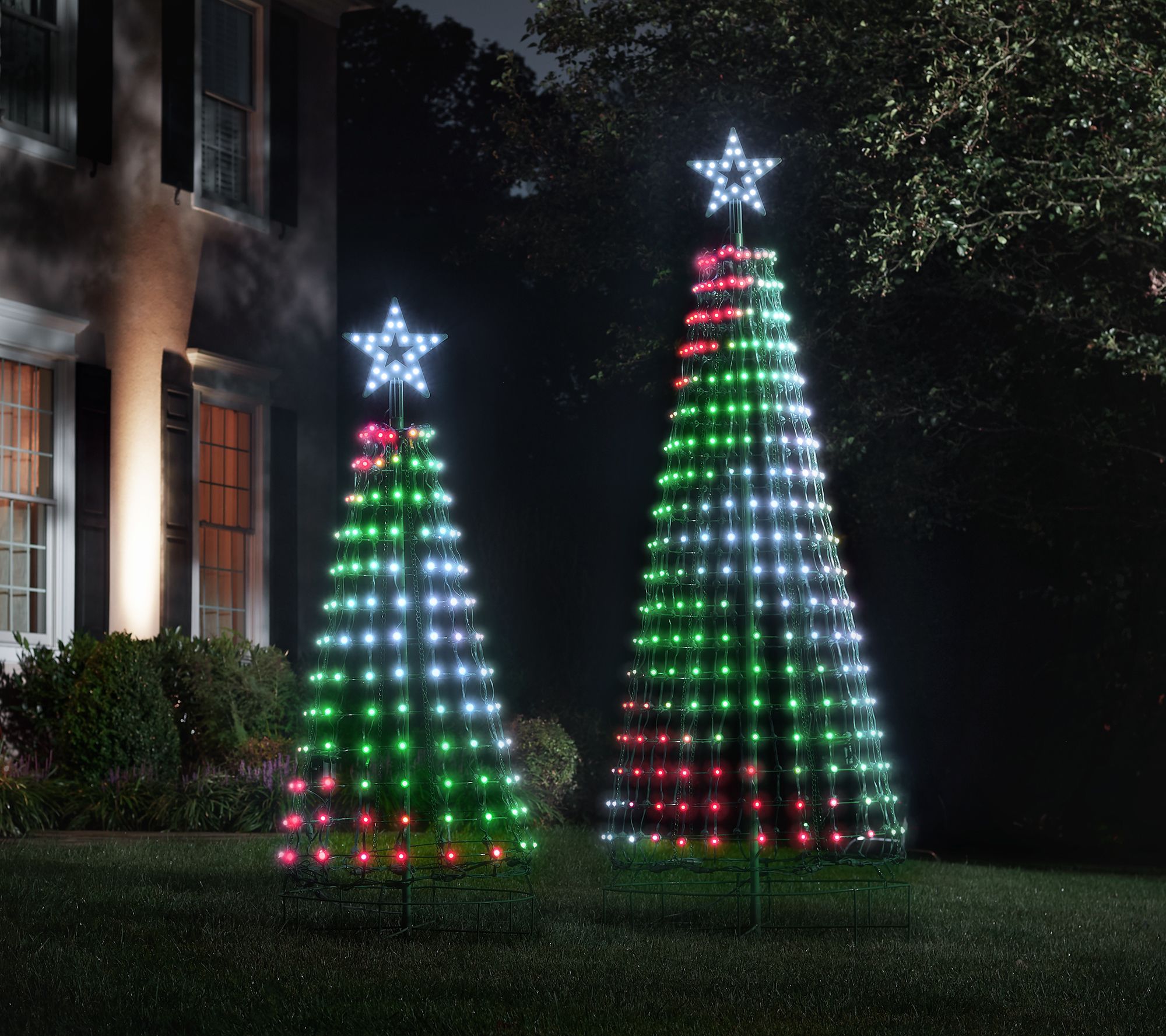 Santas Best 360 Degree Led 5 Light Show Pixel Tree W Remote And Timer