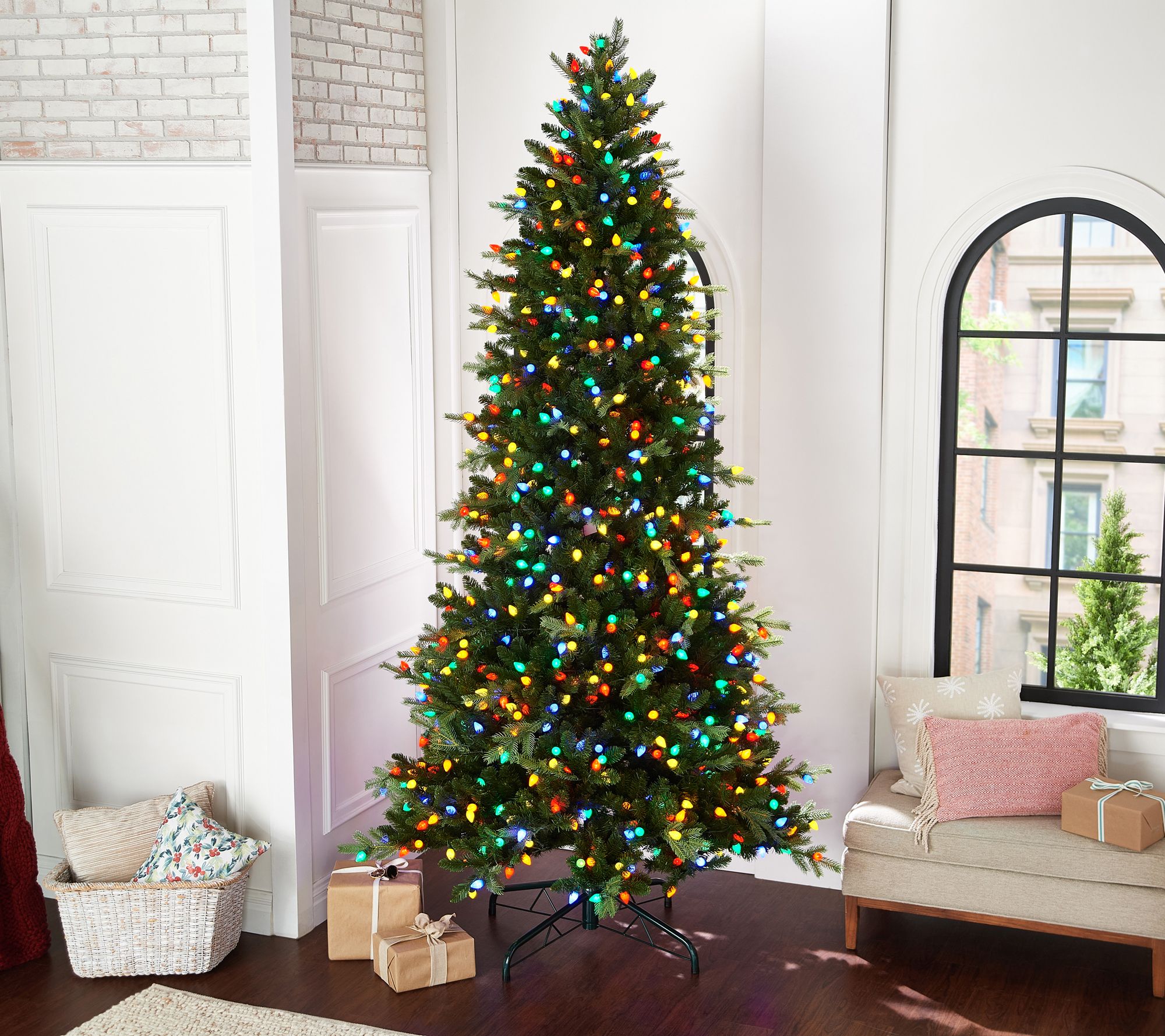 Bethlehem Lights 9' Nostalgic C7 Green Noble Spruce Tree - QVC.com