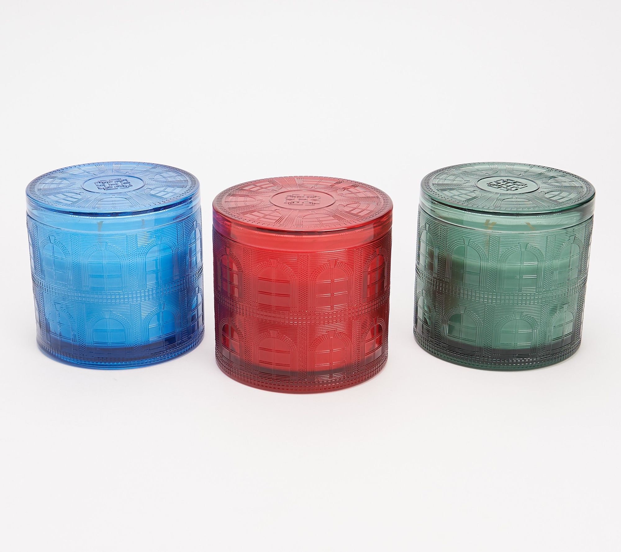 HomeWorx by Harry Slatkin S/3 Festive Woods Holiday Candles