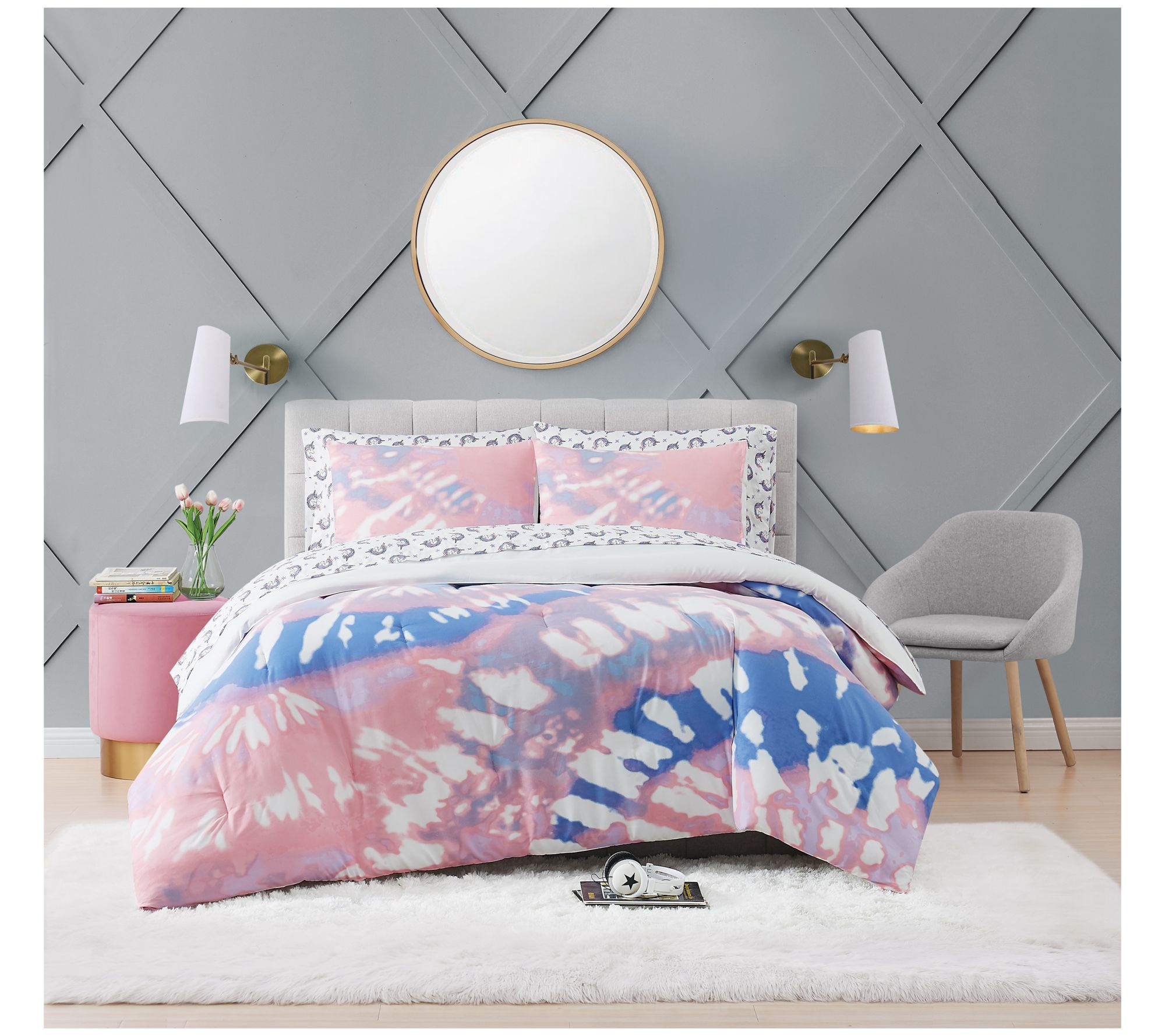 Girls tie dye clearance bedding