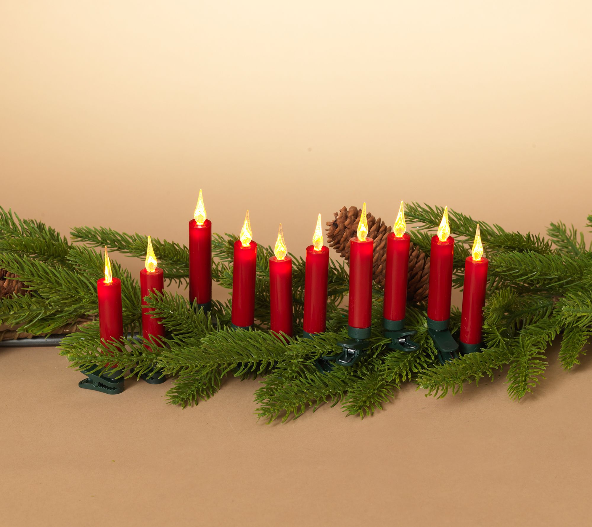 S/10 4.13in H Remote Control Red LED Candles by Gerson Co