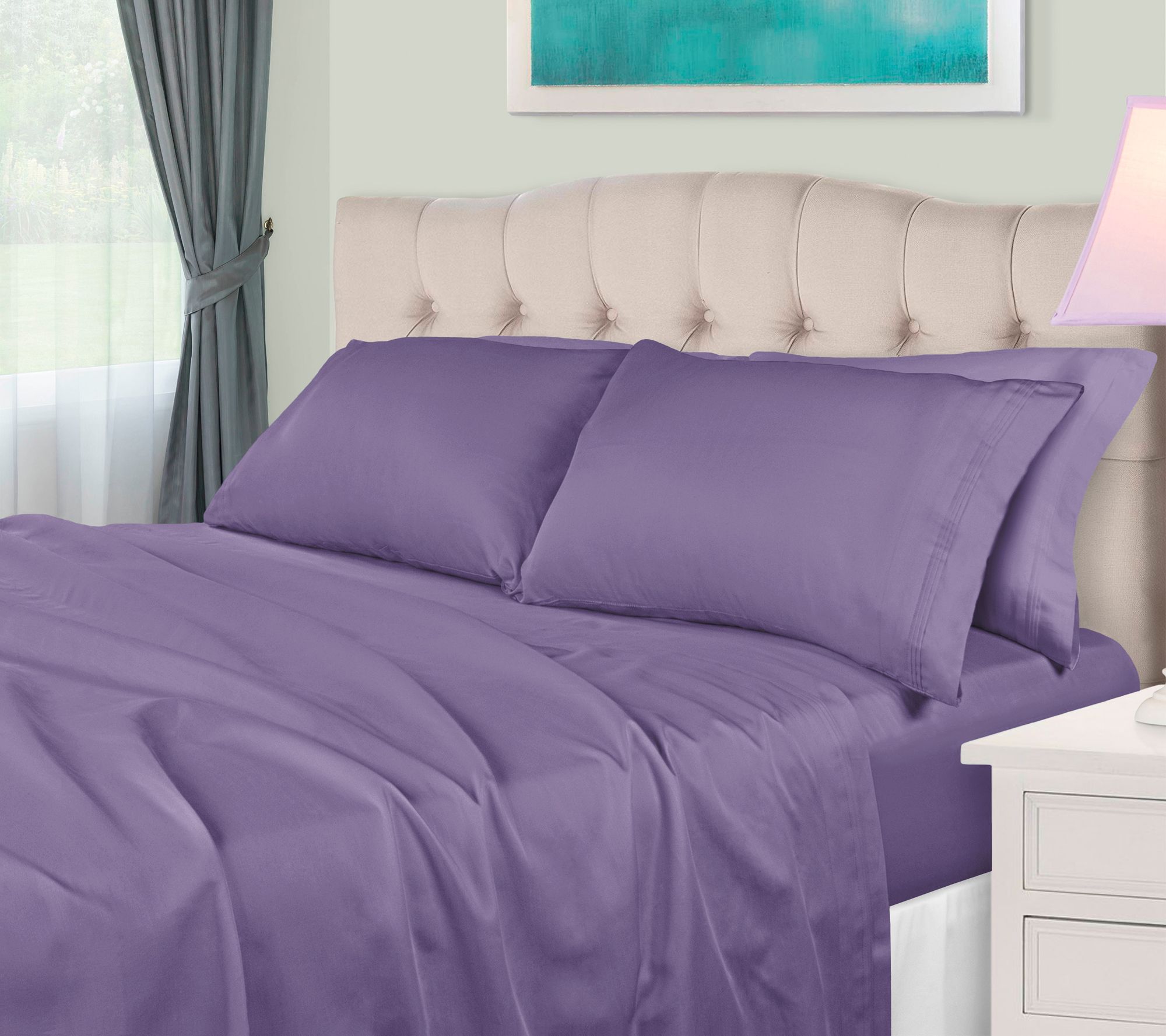 Superior 650TC Egyptian Cotton Sheet, Olympic Queen
