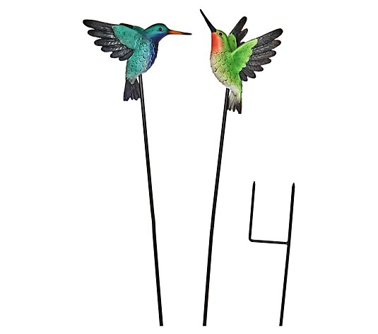 Humming Bird Stake 41" by Valerie Set of 2