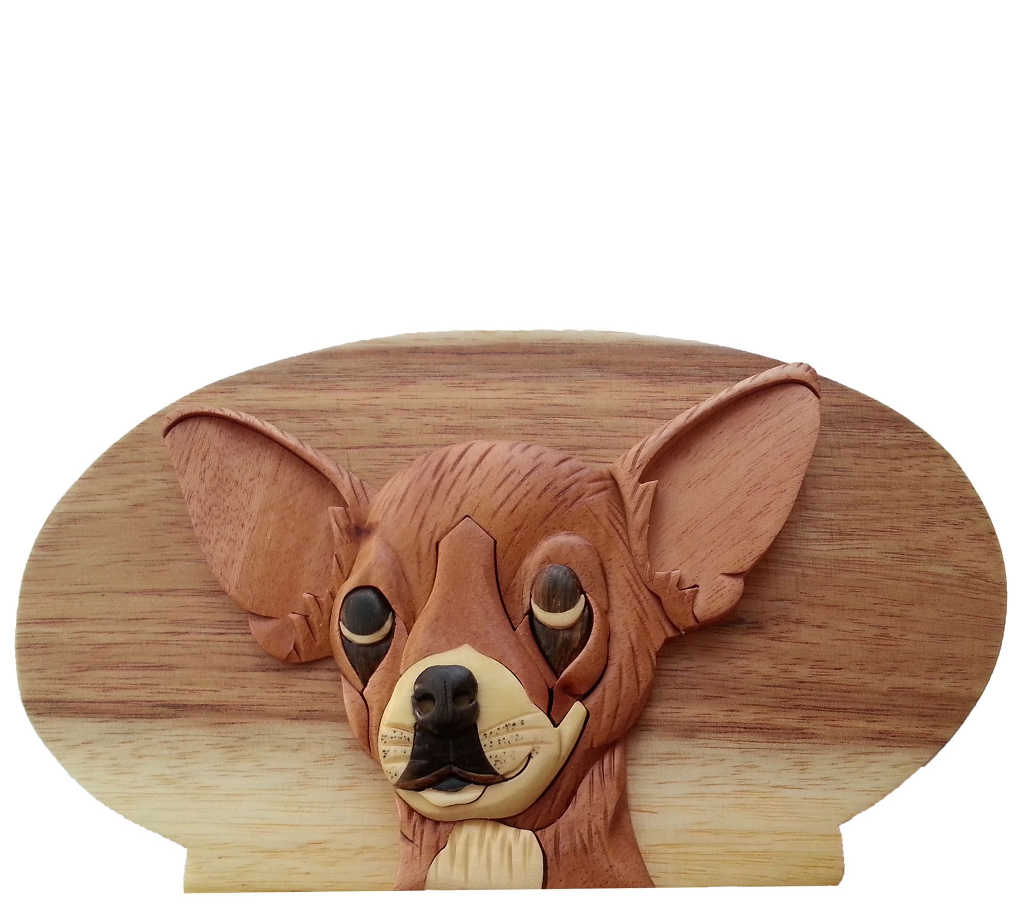 Chihuahua Dog Puzzle Wooden Toy Hand Cut With Scroll Saw Figurine