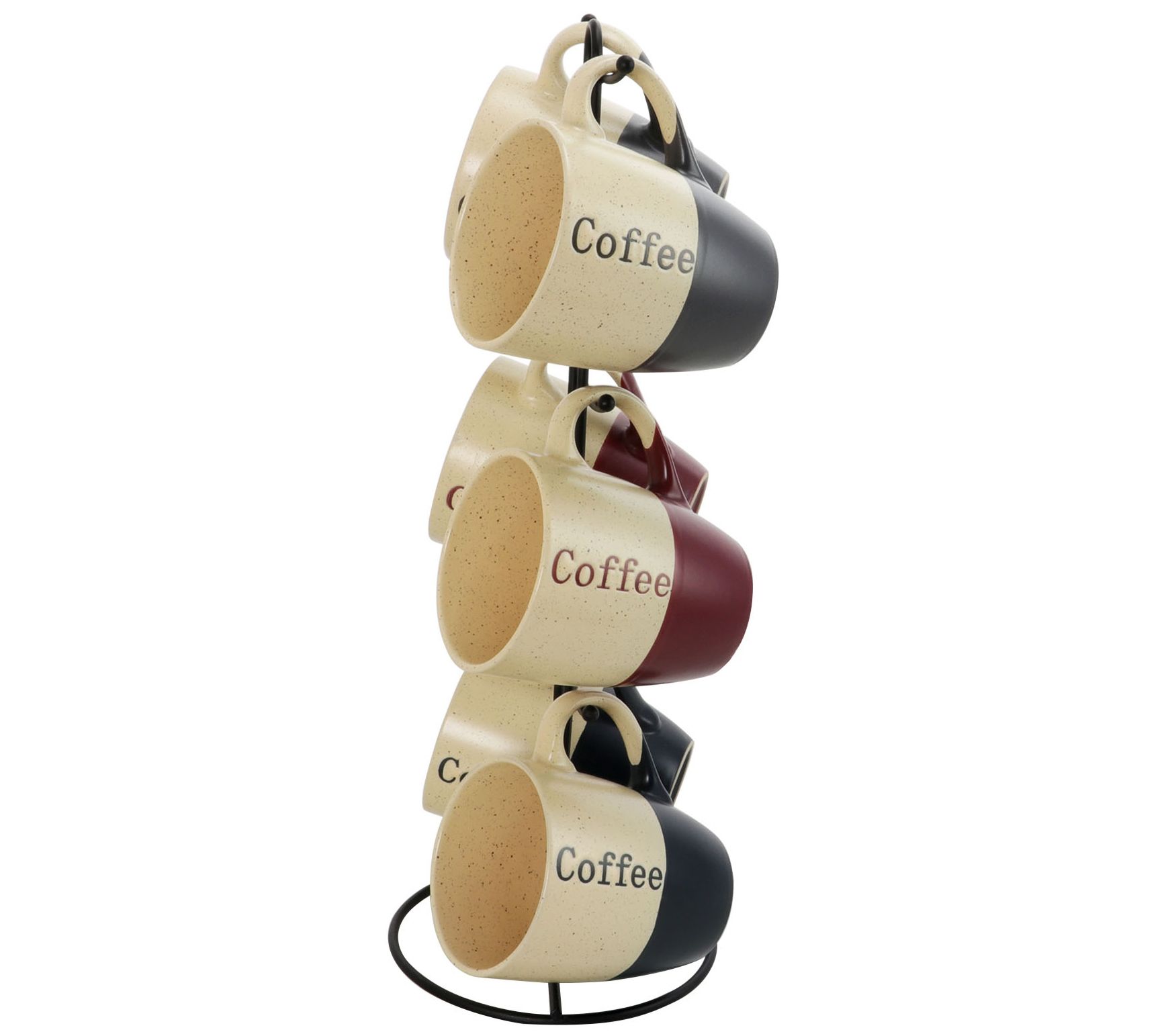 Elama Set of (6) 12-oz Coffee Mugs with Stand