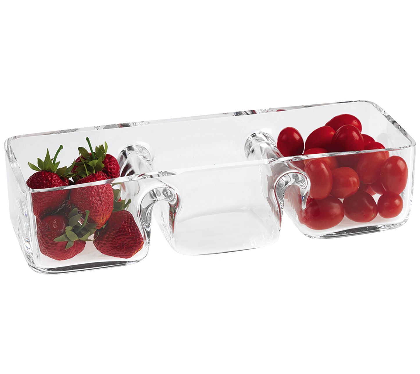 Badash Crystal Hostess European 3-Section Serving Dish