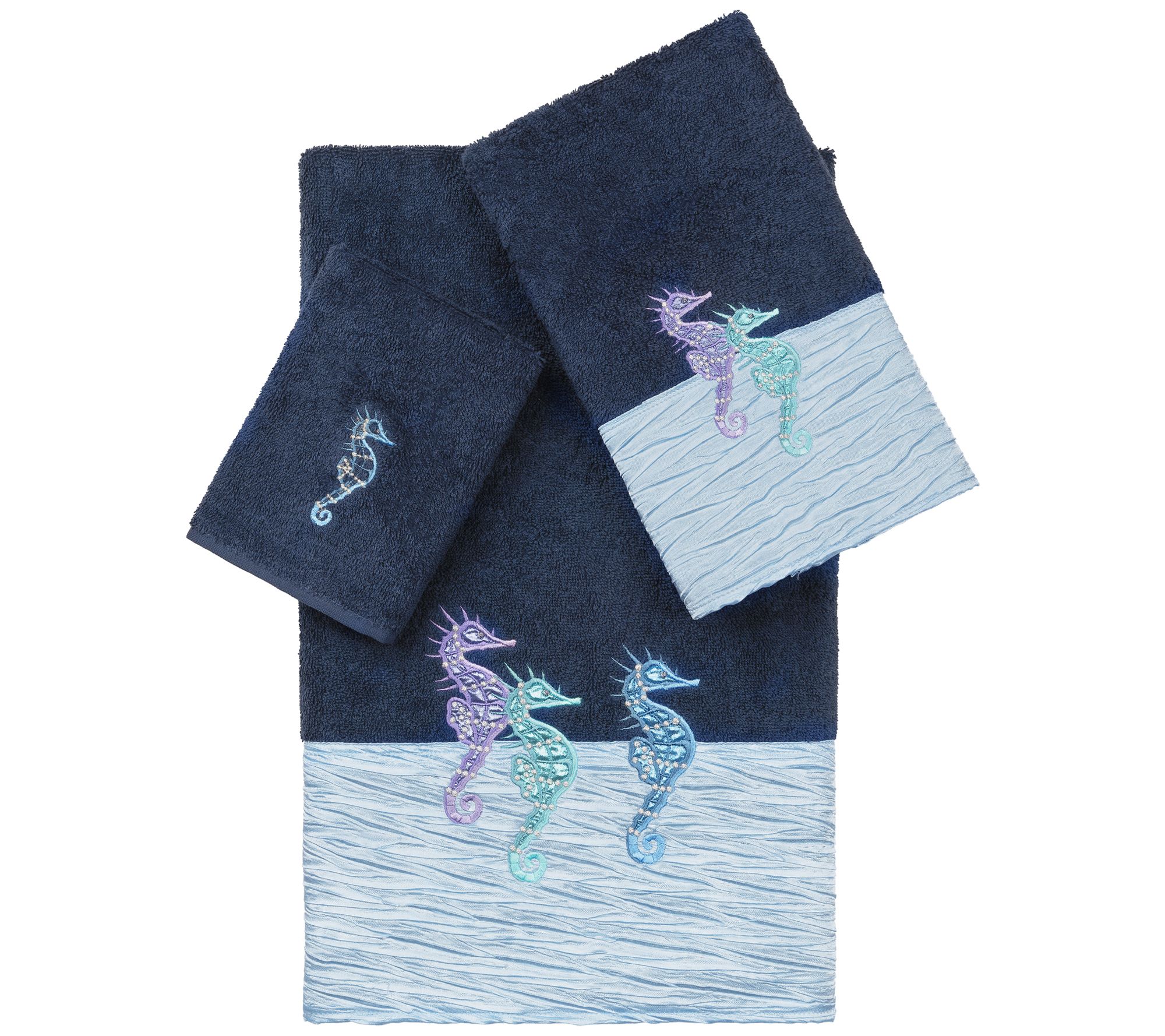 Linum Home Textiles Sofia 3pc Embellished TowelSet