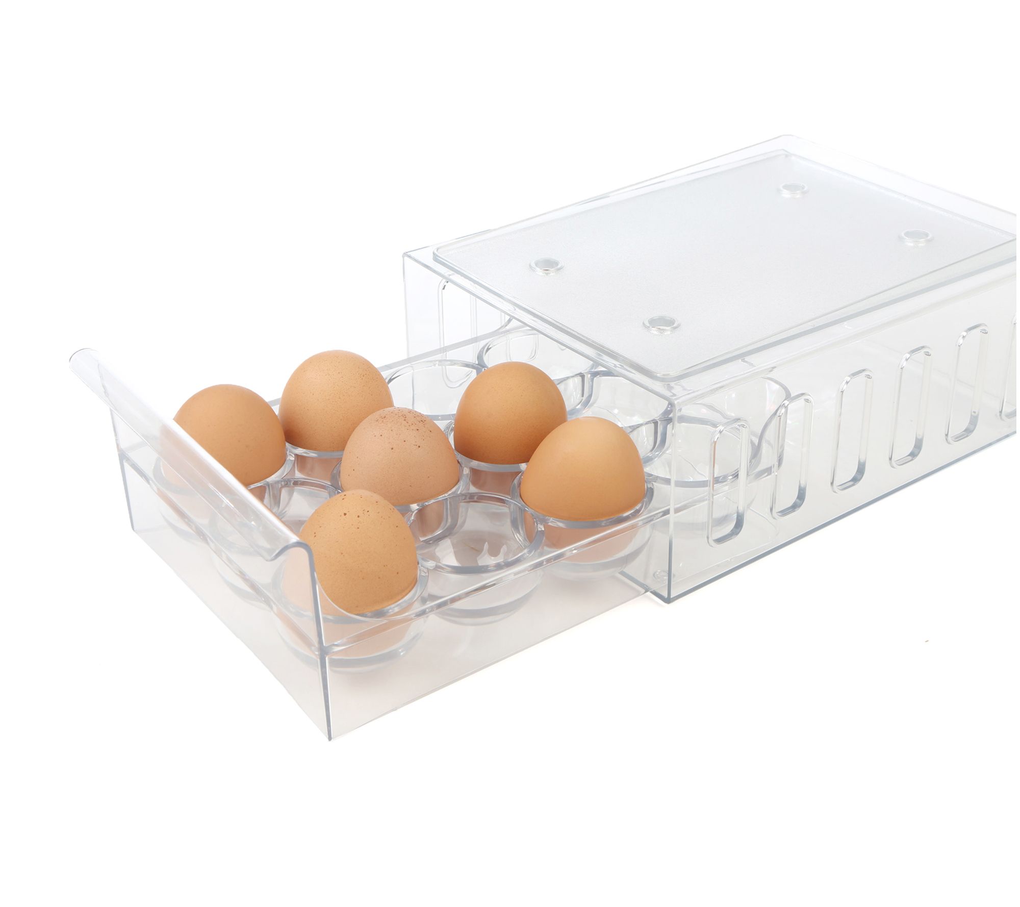 Mind Reader Egg Container Storage Drawer Clear