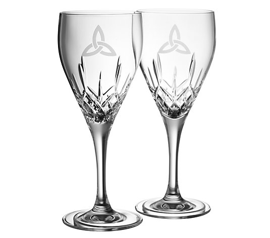 Galway Crystal Trinity White Wine Glass Pair