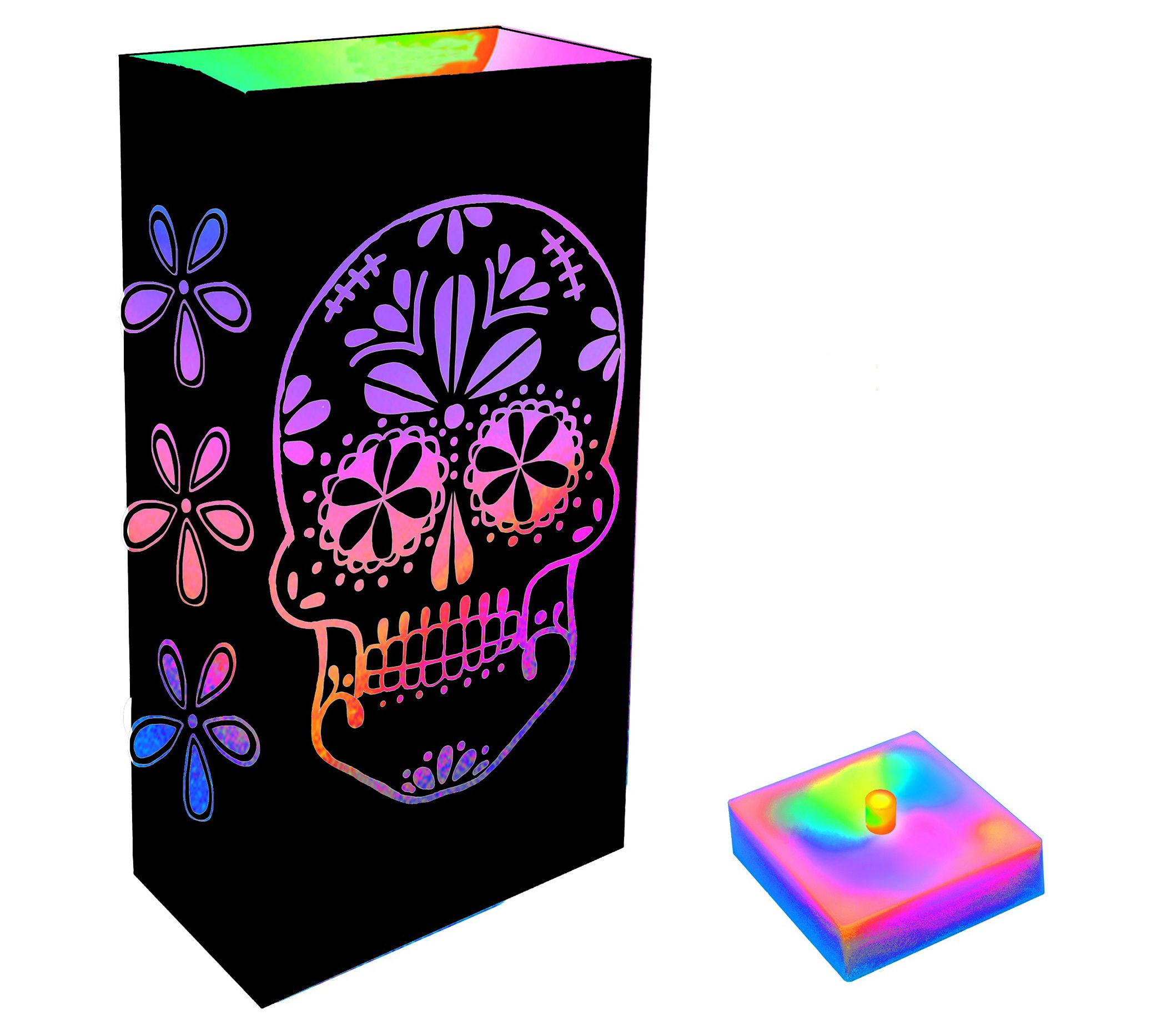 LumaBase B/O Luminaria Kit- Color Changing Suga r Skull