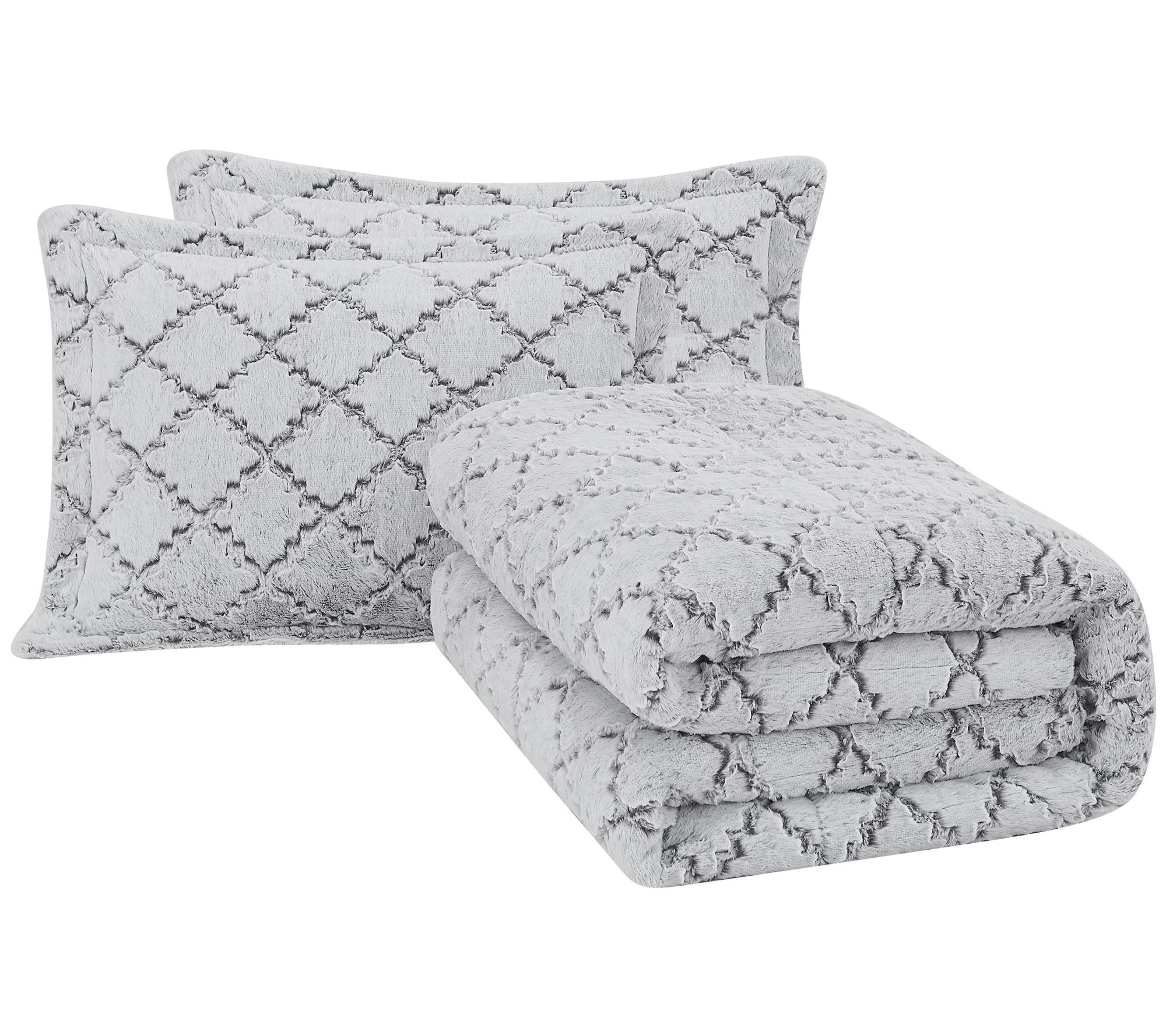 Life at Home 3 Piece Comforter Bed Set- Full/ Queen- Grey Buffalo Check - 1  ea