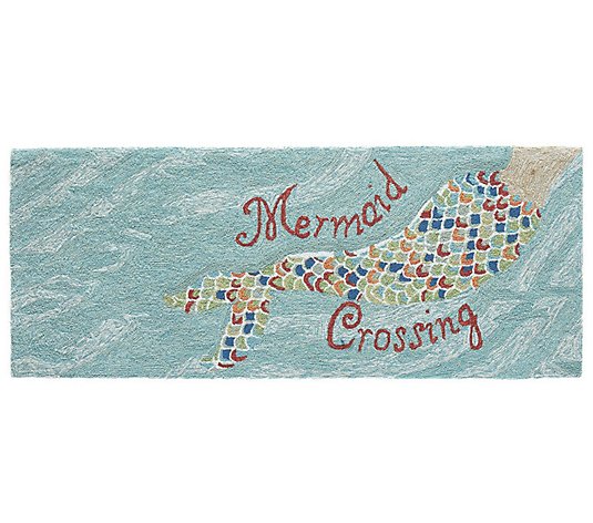 Liora Manne Frontporch Mermaid Crossing In/OutRug 24"x60"